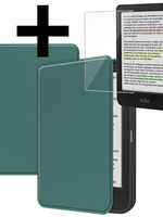 LUQ LUQ Kobo Clara Colour Hoesje Met Screenprotector - Donkergroen