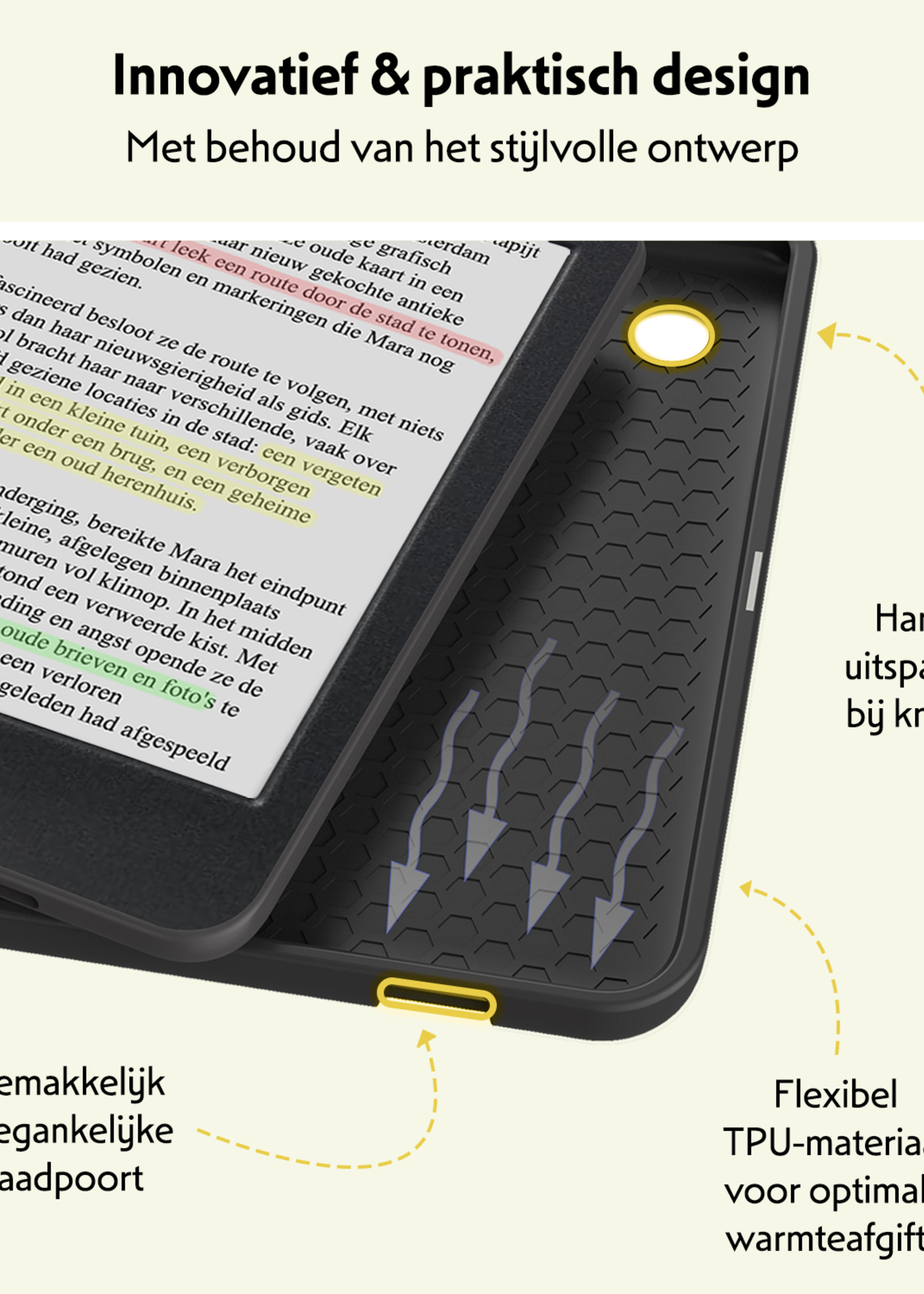 LUQ Hoesje Geschikt voor Kobo Clara Colour Hoes Bescherm Hoesje Case Luxe Sleep Cover Met Screenprotector - Galaxy