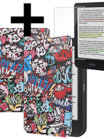 LUQ LUQ Kobo Clara Colour Hoesje Met Screenprotector - Graffity