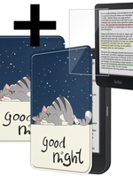 LUQ LUQ Kobo Clara Colour Hoesje Met Screenprotector - Kat