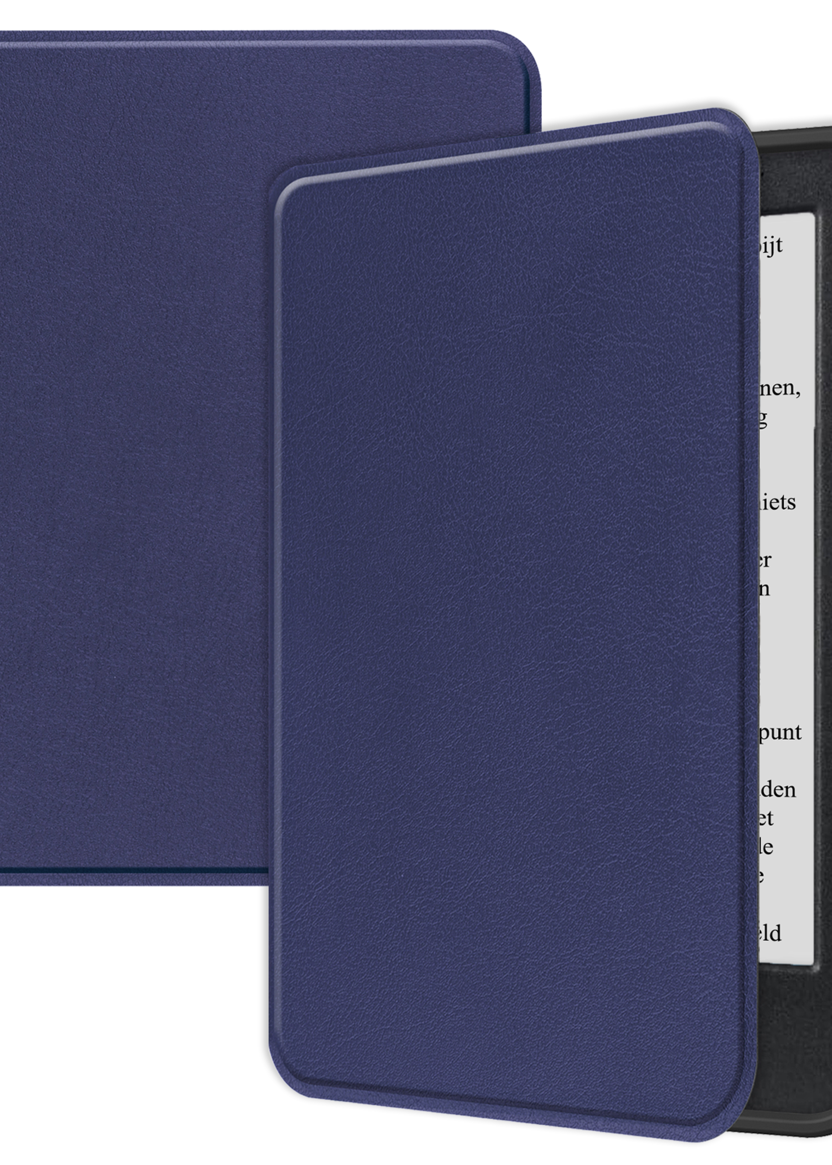 LUQ Hoesje Geschikt voor Kobo Clara BW Hoes Bescherm Hoesje Case Luxe Sleep Cover - Donkerblauw