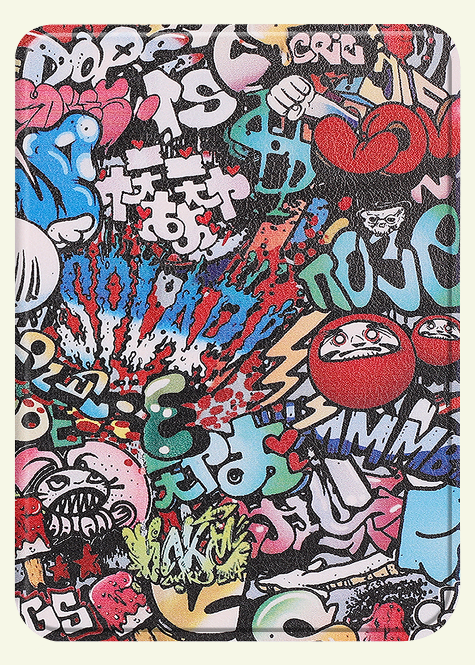 LUQ Hoesje Geschikt voor Kobo Clara BW Hoes Bescherm Hoesje Case Luxe Sleep Cover - Graffity