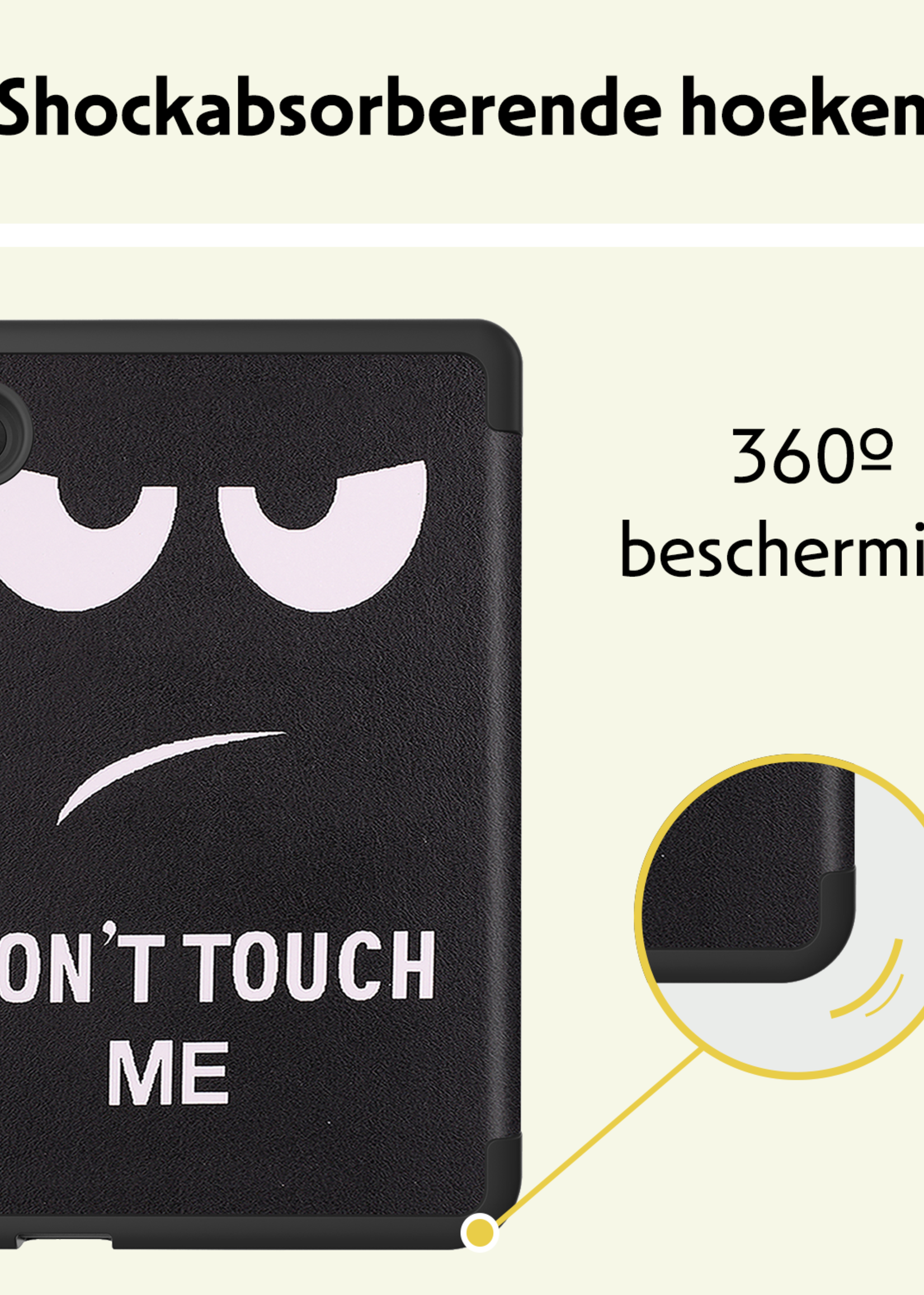 LUQ Hoesje Geschikt voor Kobo Clara BW Hoes Bescherm Hoesje Case Luxe Sleep Cover - Don't Touch Me
