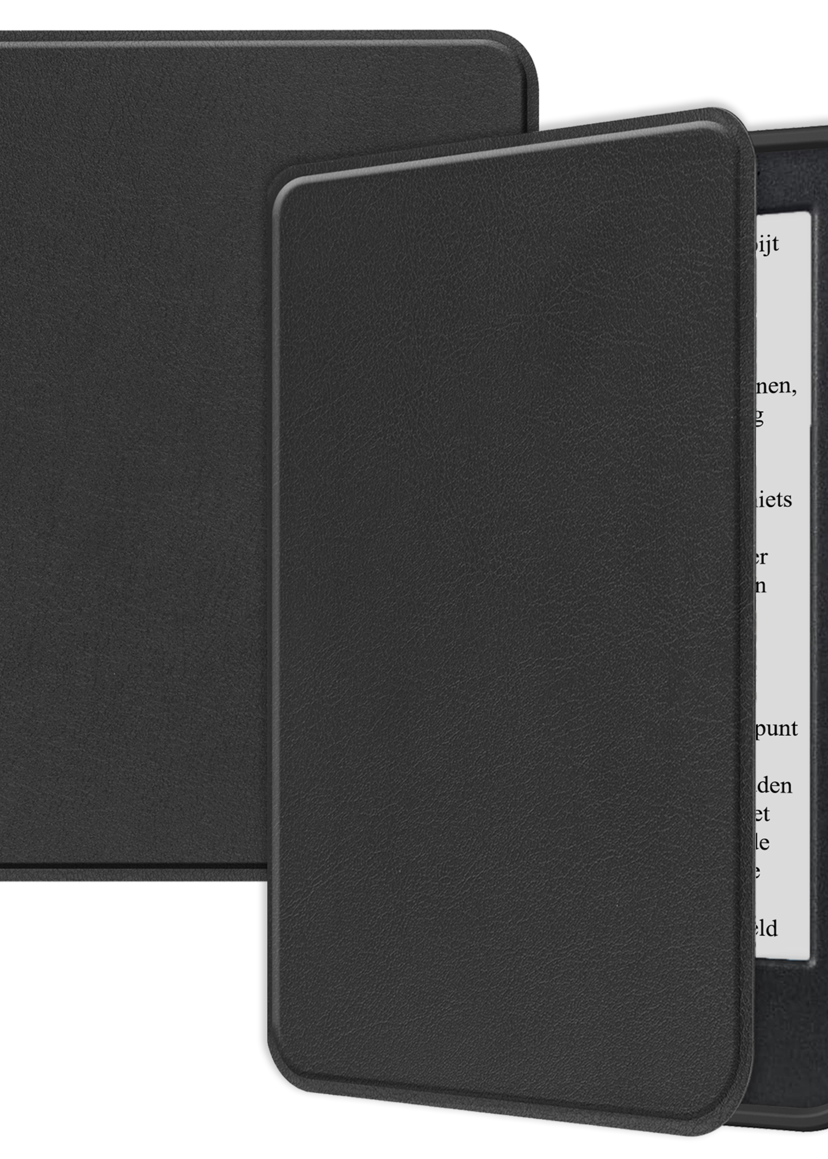 LUQ Hoesje Geschikt voor Kobo Clara BW Hoes Bescherm Hoesje Case Luxe Sleep Cover - Zwart
