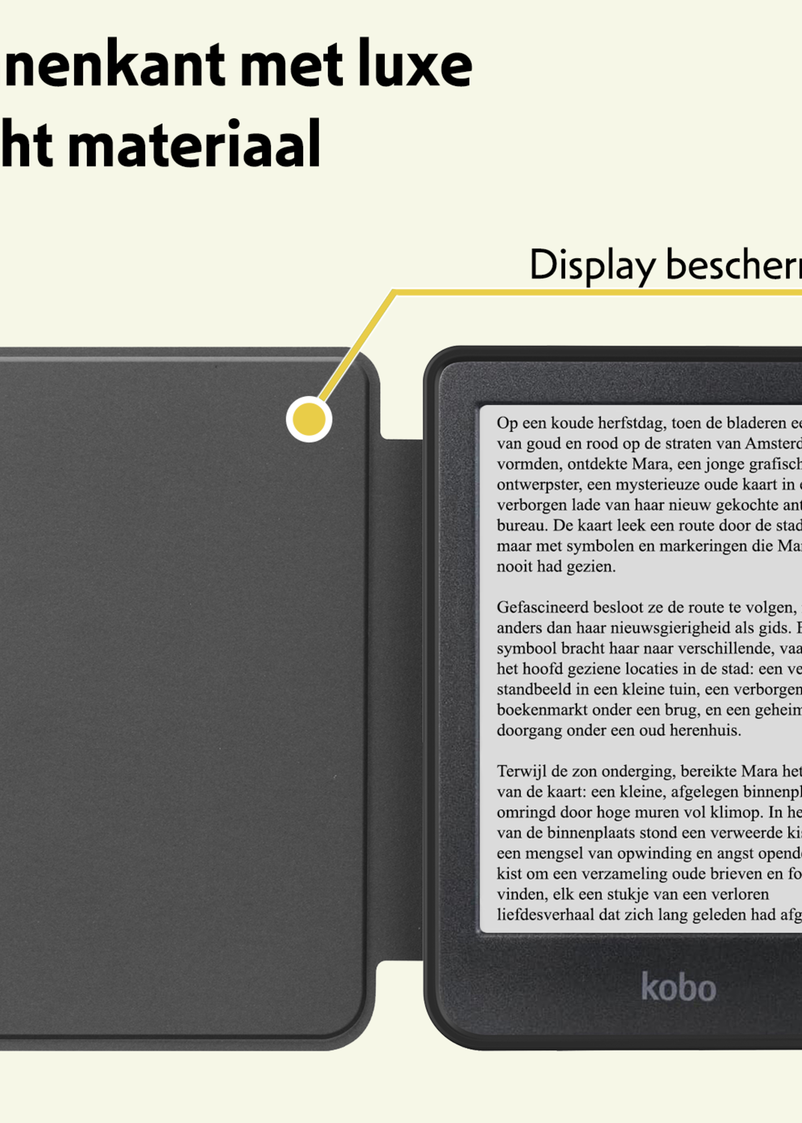 LUQ Hoesje Geschikt voor Kobo Clara BW Hoes Bescherm Hoesje Case Luxe Sleep Cover Met Screenprotector - Bloesem