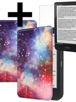 LUQ LUQ Kobo Clara BW Hoesje Met Screenprotector - Galaxy