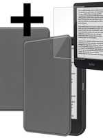 LUQ LUQ Kobo Clara BW Hoesje Met Screenprotector - Grijs