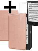 LUQ LUQ Kobo Clara BW Hoesje Met Screenprotector - Rose Goud