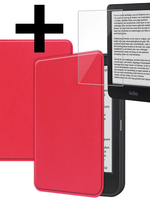 LUQ LUQ Kobo Clara BW Hoesje Met Screenprotector - Rood
