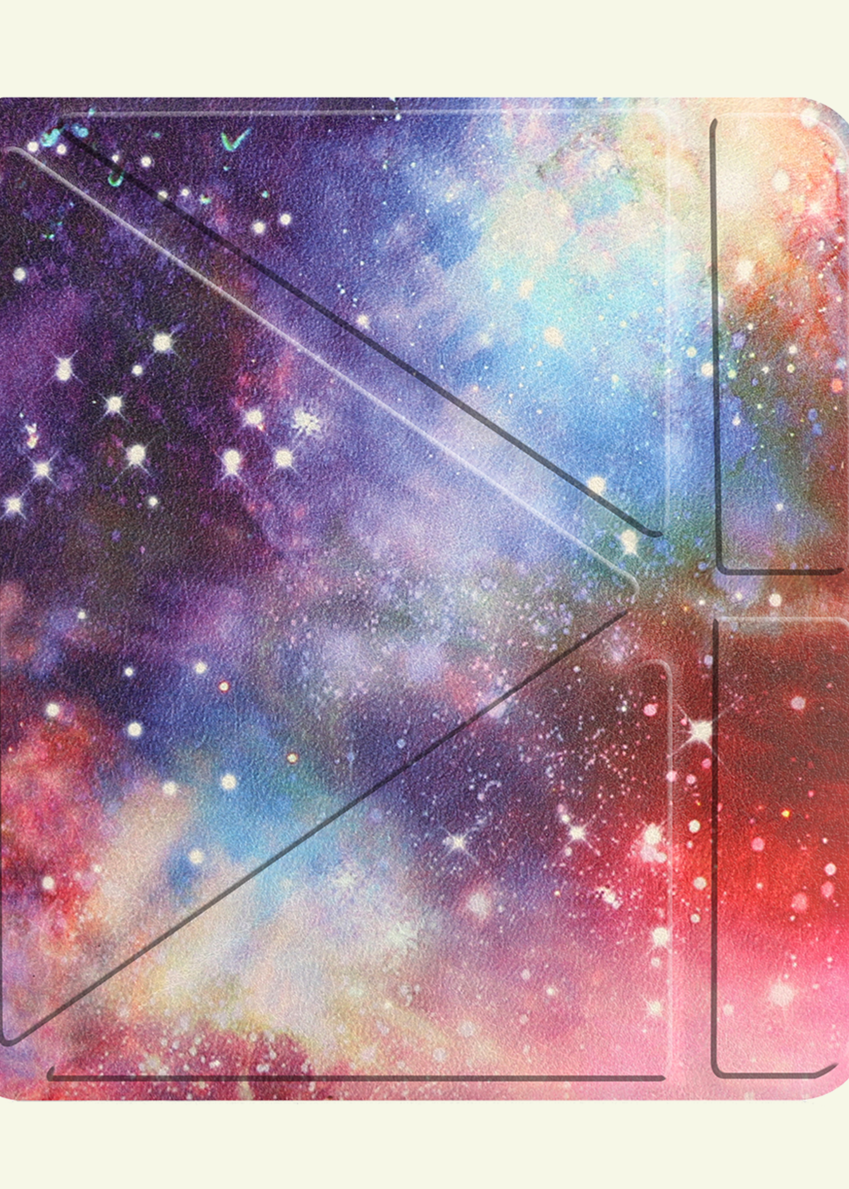 LUQ Hoesje Geschikt voor Kobo Libra Colour Hoes Bescherm Hoesje Case Trifold - Galaxy