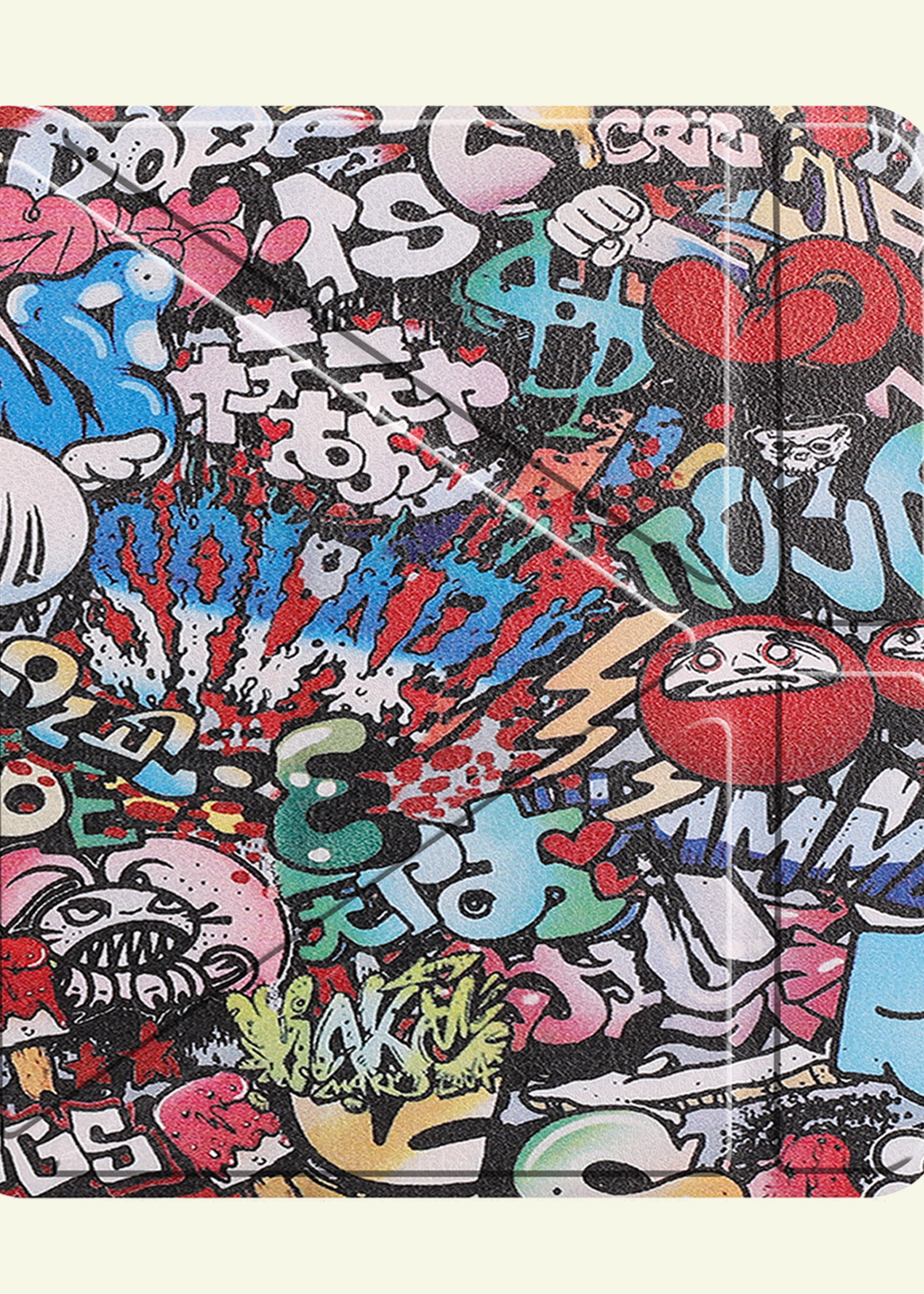 LUQ Hoesje Geschikt voor Kobo Libra Colour Hoes Bescherm Hoesje Case Trifold - Graffity