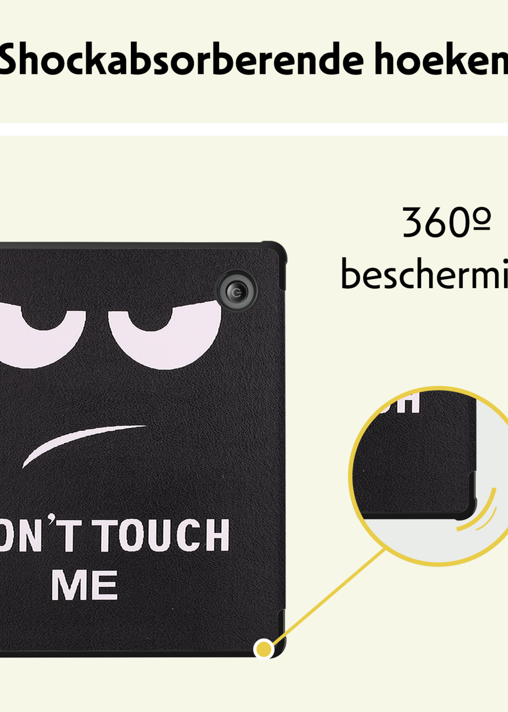 LUQ Hoesje Geschikt voor Kobo Libra Colour Hoes Bescherm Hoesje Case Trifold - Don't Touch Me