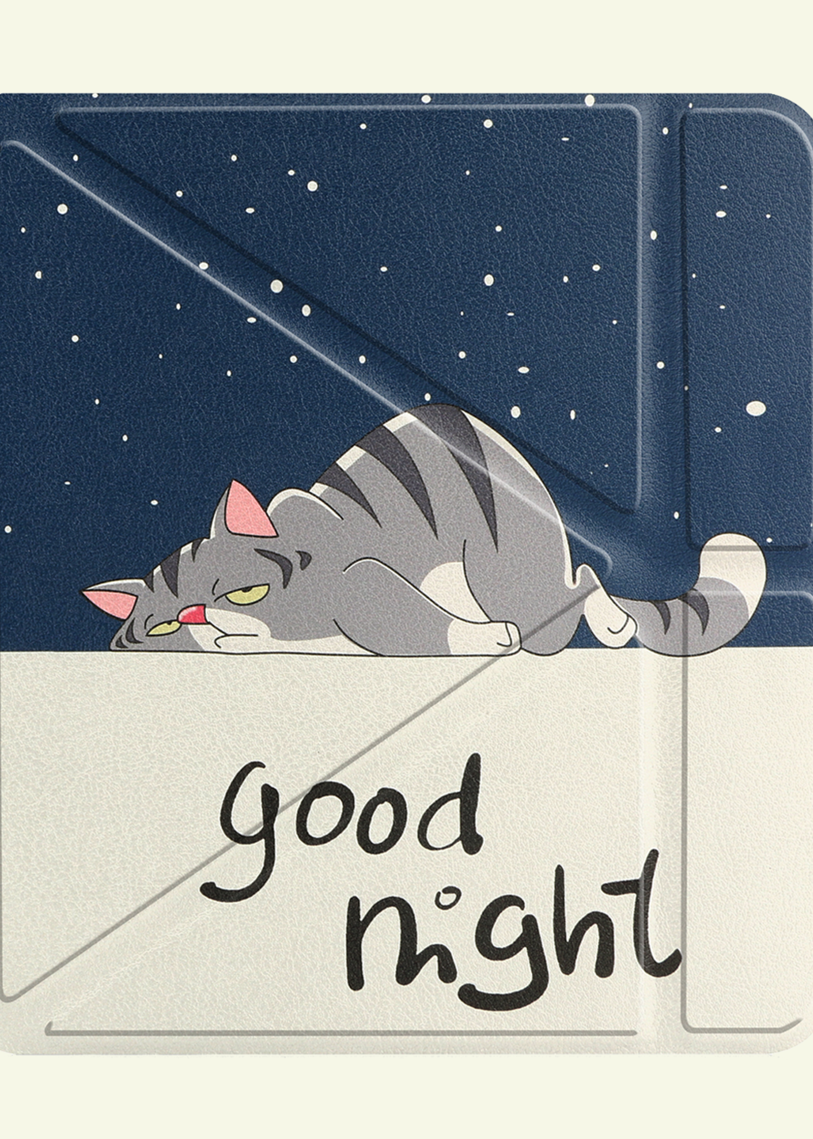 LUQ Hoesje Geschikt voor Kobo Libra Colour Hoes Bescherm Hoesje Case Trifold Met Screenprotector - Kat