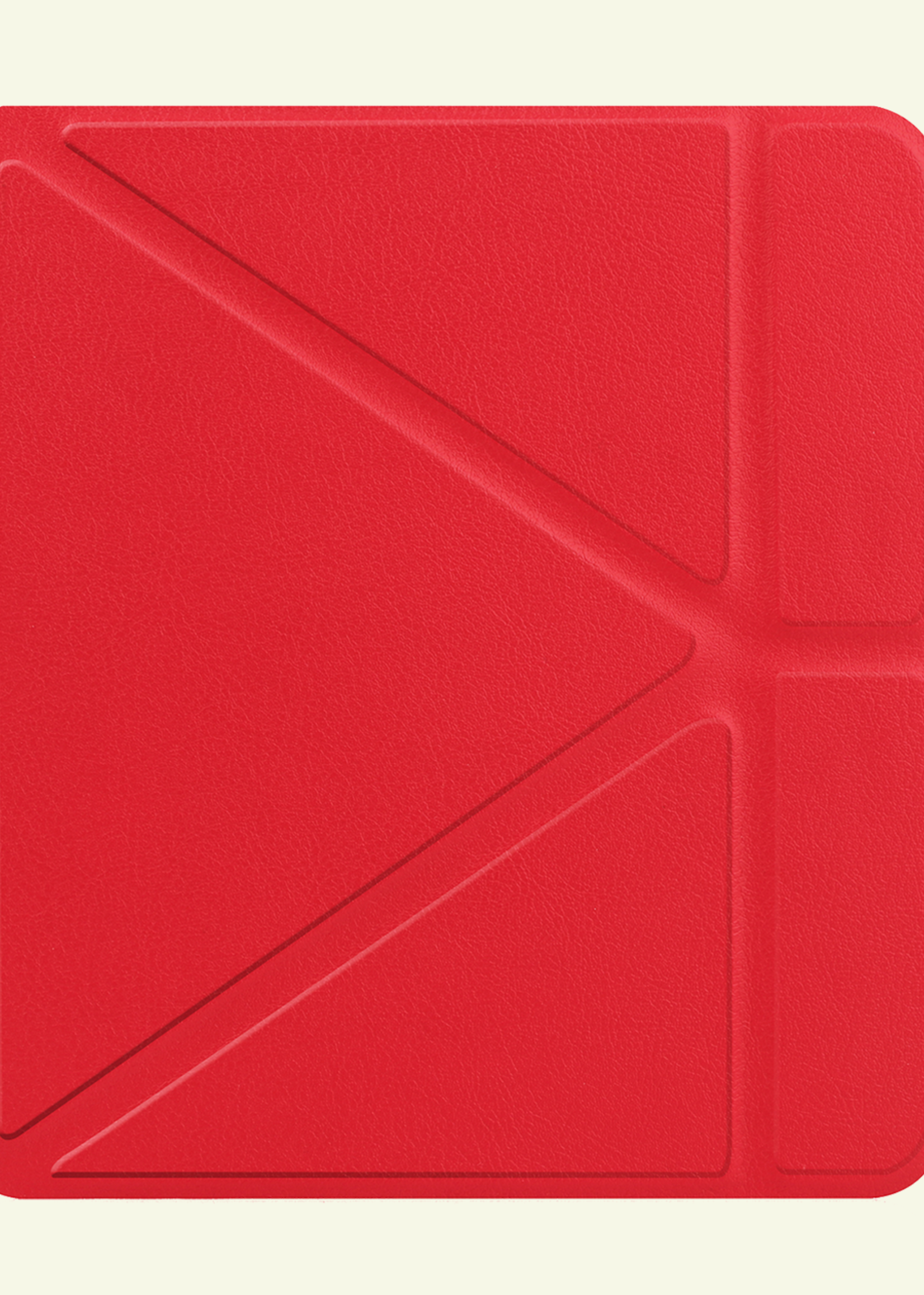 LUQ Hoesje Geschikt voor Kobo Libra Colour Hoes Bescherm Hoesje Case Trifold Met Screenprotector - Rood