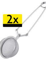 LUQ LUQ Theeknijper voor Losse Thee - Zilver - 2 PACK