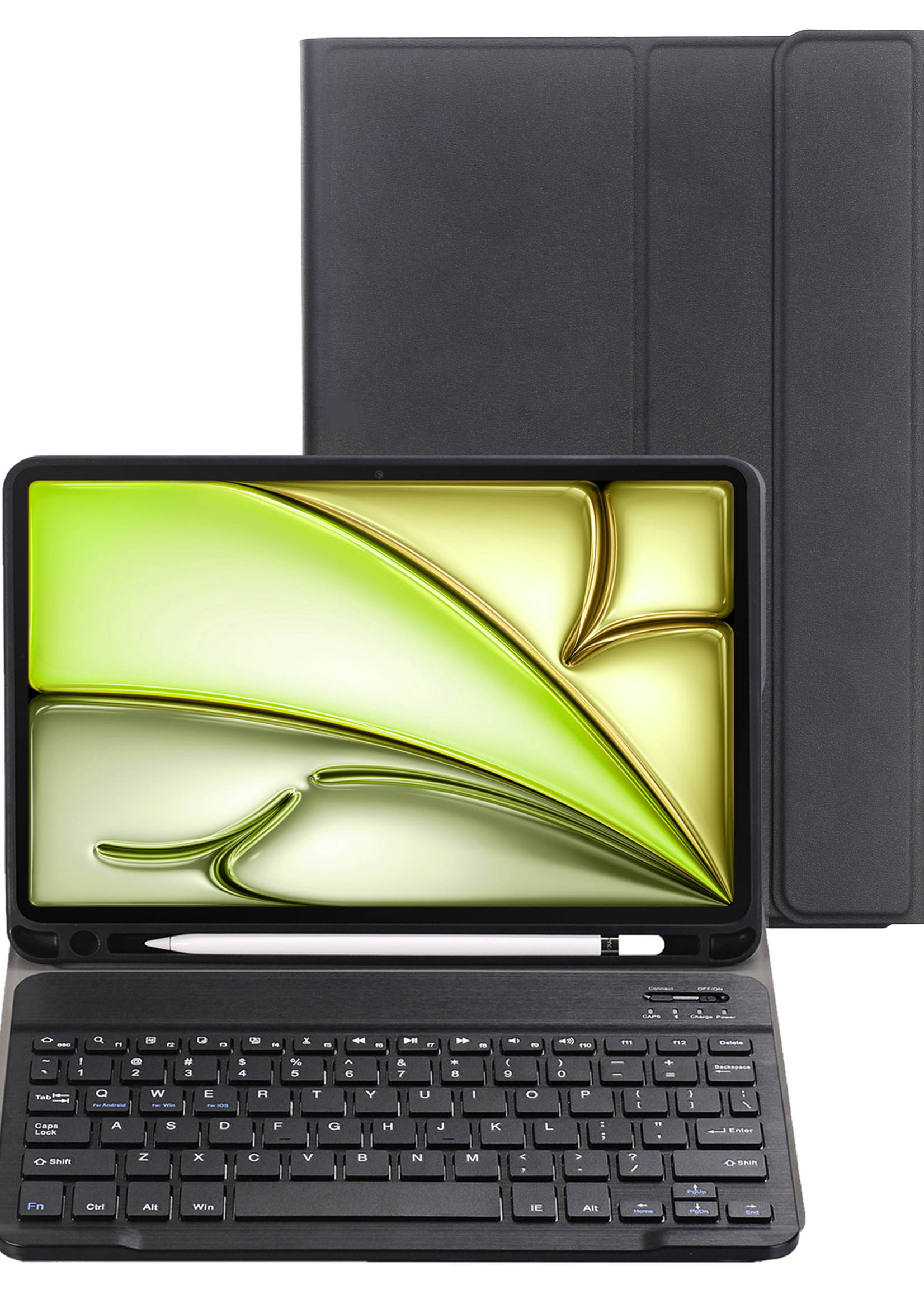 LUQ iPad Air 6 (11 inch) Hoesje Toetsenbord Hoes Luxe Keyboard Case Cover (10,9 inch) - Zwart