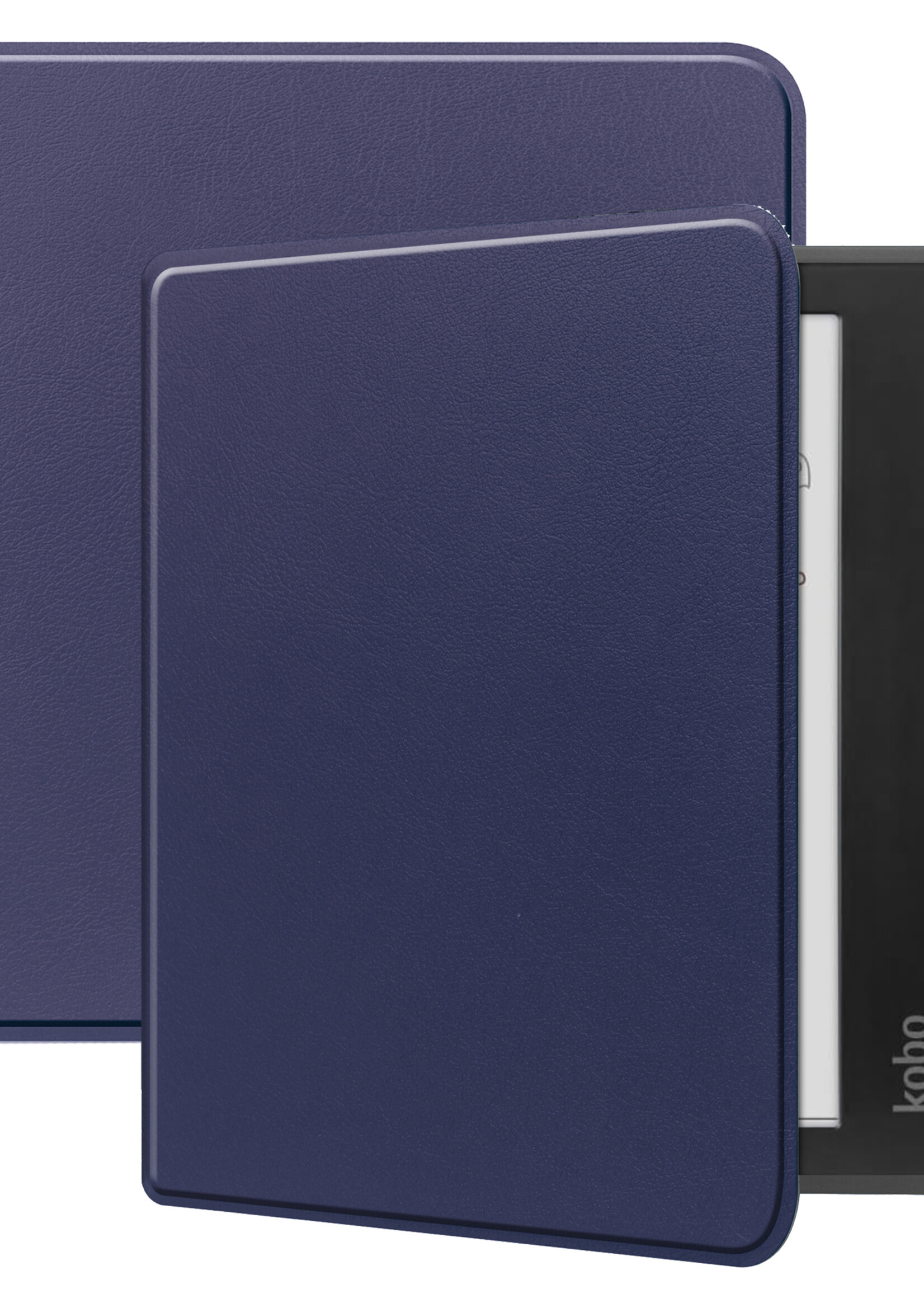 LUQ Hoesje Geschikt voor Kobo Libra Colour Hoes Bescherm Hoesje Case Luxe Sleep Cover - Donkerblauw