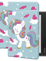 LUQ LUQ Kobo Libra Colour Hoesje - Eenhoorn