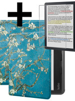 LUQ LUQ Kobo Libra Colour Hoesje Met Screenprotector - Bloesem