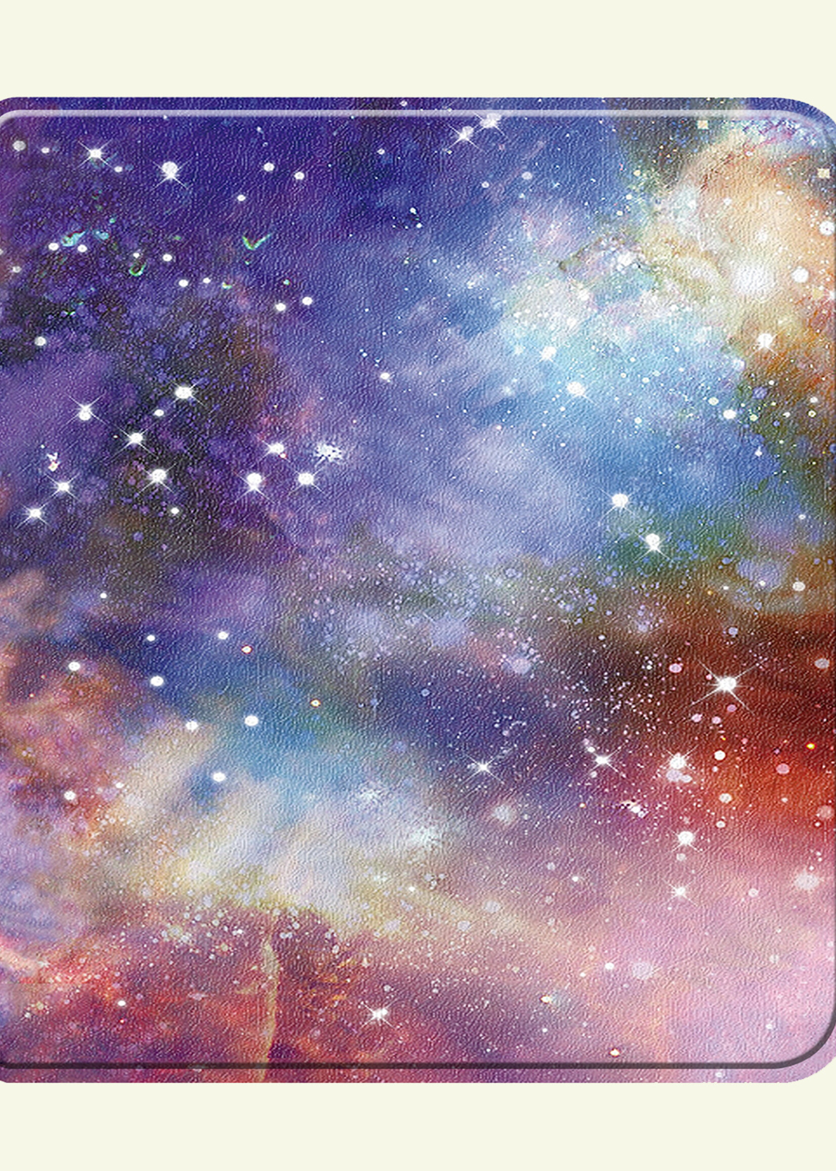 LUQ Hoesje Geschikt voor Kobo Libra Colour Hoes Bescherm Hoesje Case Luxe Sleep Cover Met Screenprotector - Galaxy