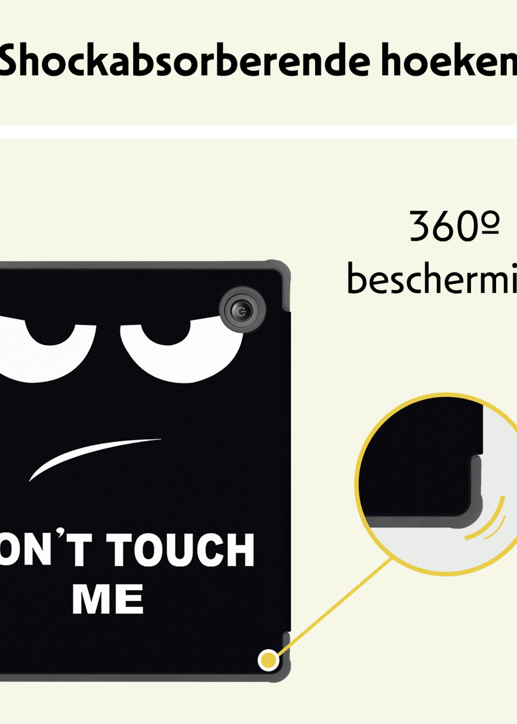 LUQ Hoesje Geschikt voor Kobo Libra Colour Hoes Bescherm Hoesje Case Luxe Sleep Cover Met Screenprotector - Don't Touch Me