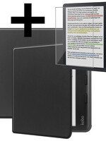 LUQ LUQ Kobo Libra Colour Hoesje Met Screenprotector - Zwart