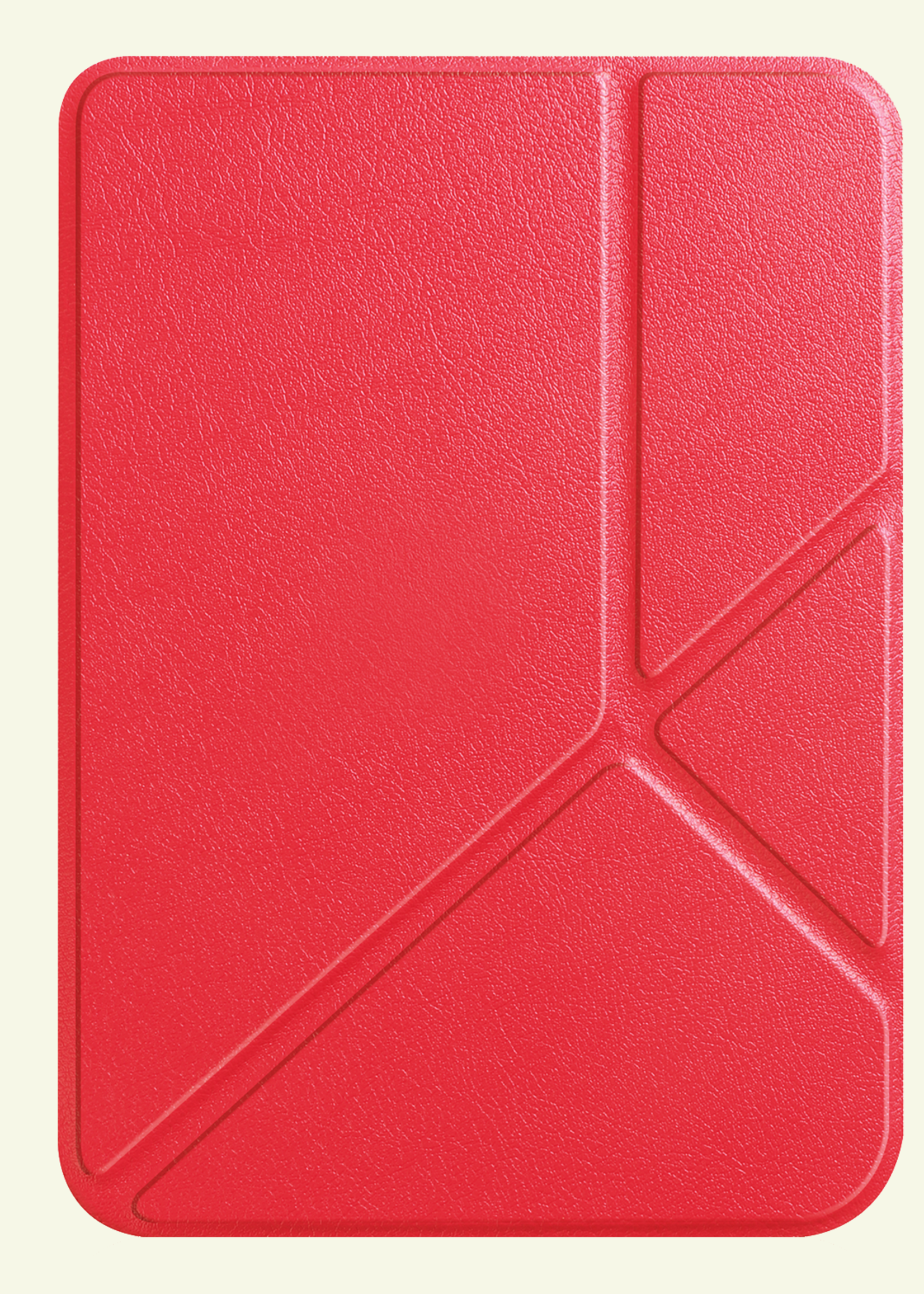 LUQ Hoesje Geschikt voor Kobo Clara Colour Hoes Bescherm Hoesje Case Trifold Met Screenprotector - Rood