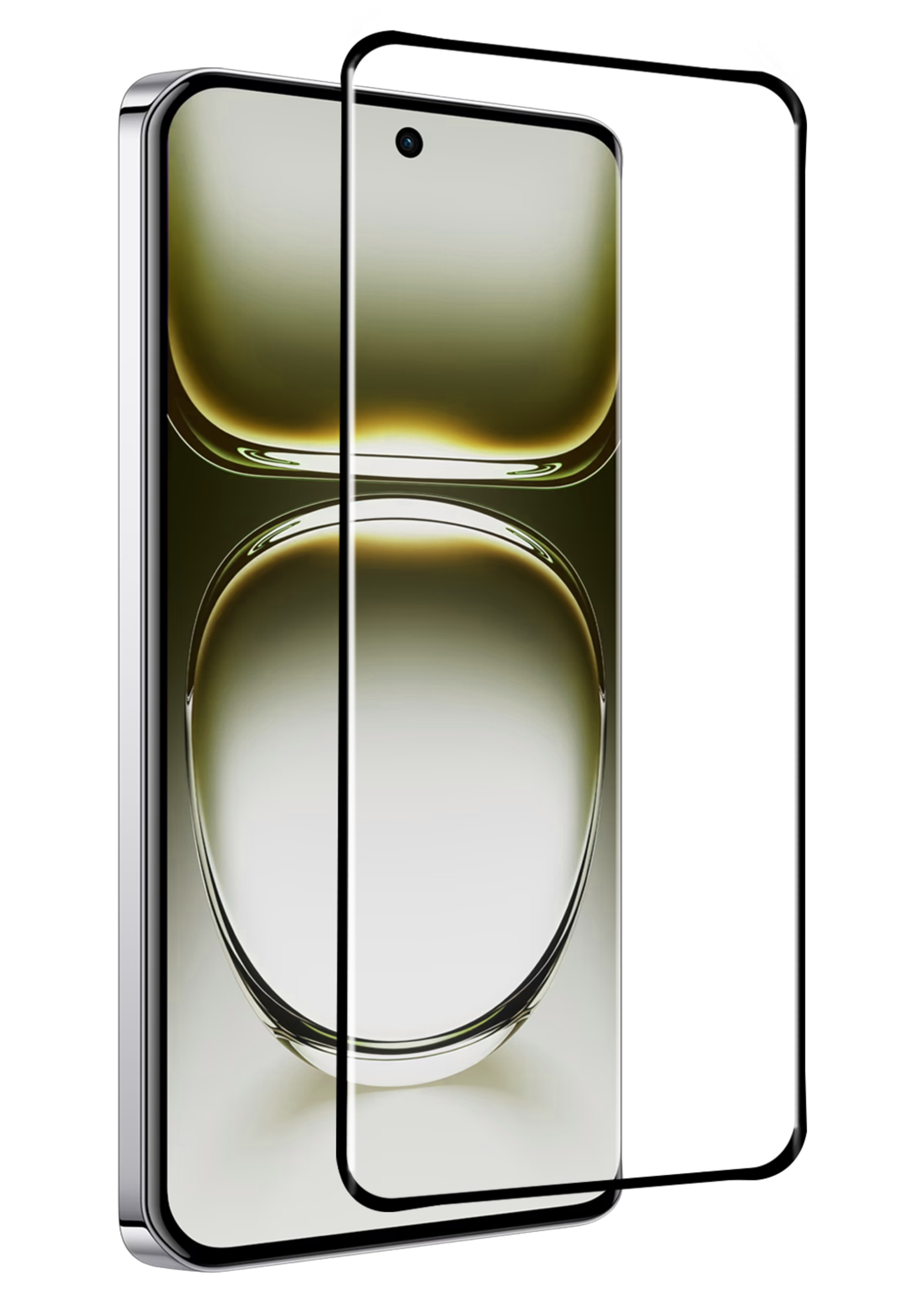 LUQ Screenprotector Geschikt voor Oppo Reno12 Screenprotector Beschermglas Full Cover - Screenprotector Geschikt voor Oppo Reno12 Screen Protector Full Cover