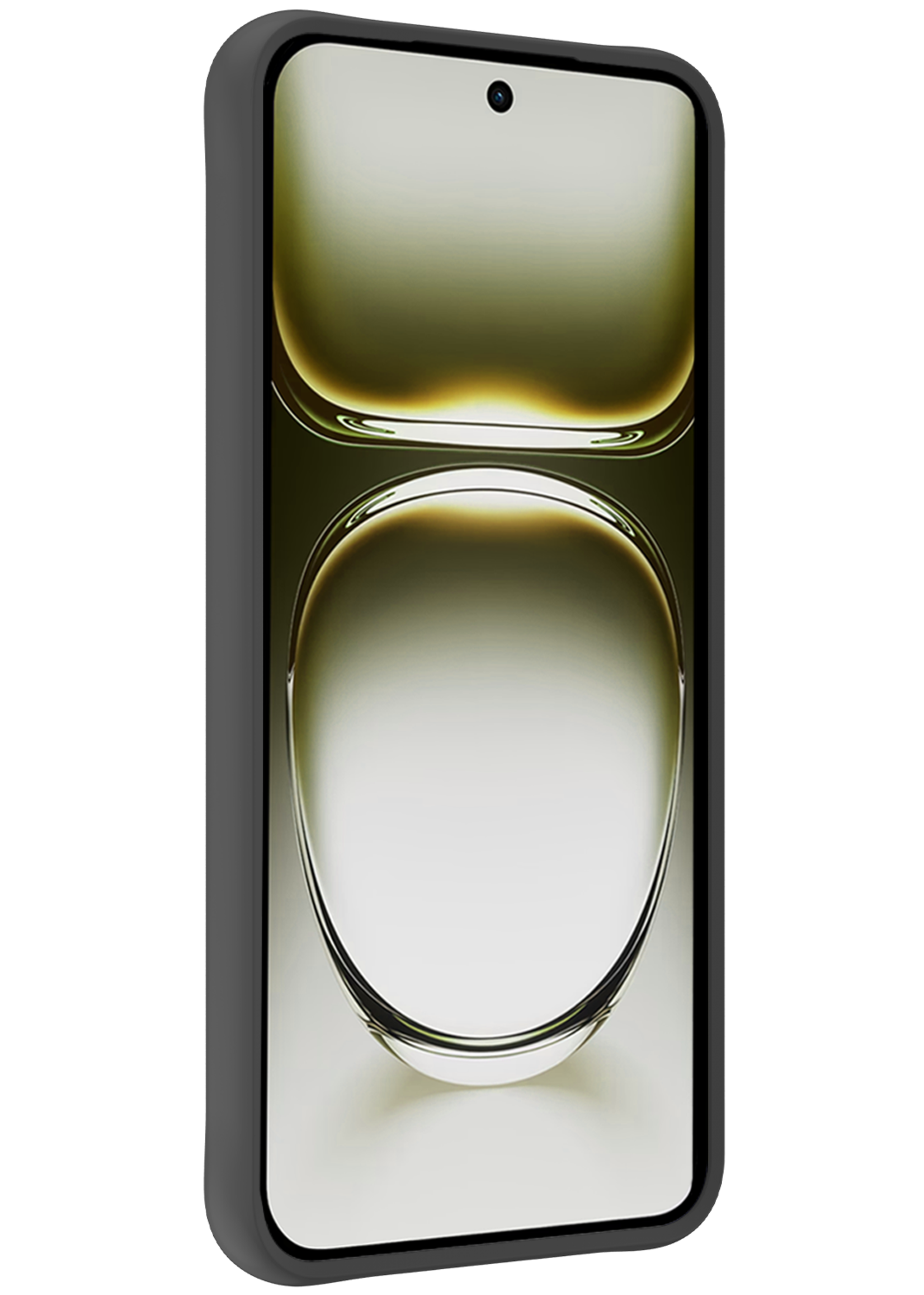 LUQ Hoes Geschikt voor Oppo Reno12 Hoesje Siliconen Back Cover Case - Hoesje Geschikt voor Oppo Reno12 Hoes Cover Hoesje - Zwart