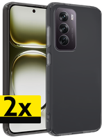 LUQ LUQ Oppo Reno12 Hoesje Siliconen - Transparant - 2 PACK