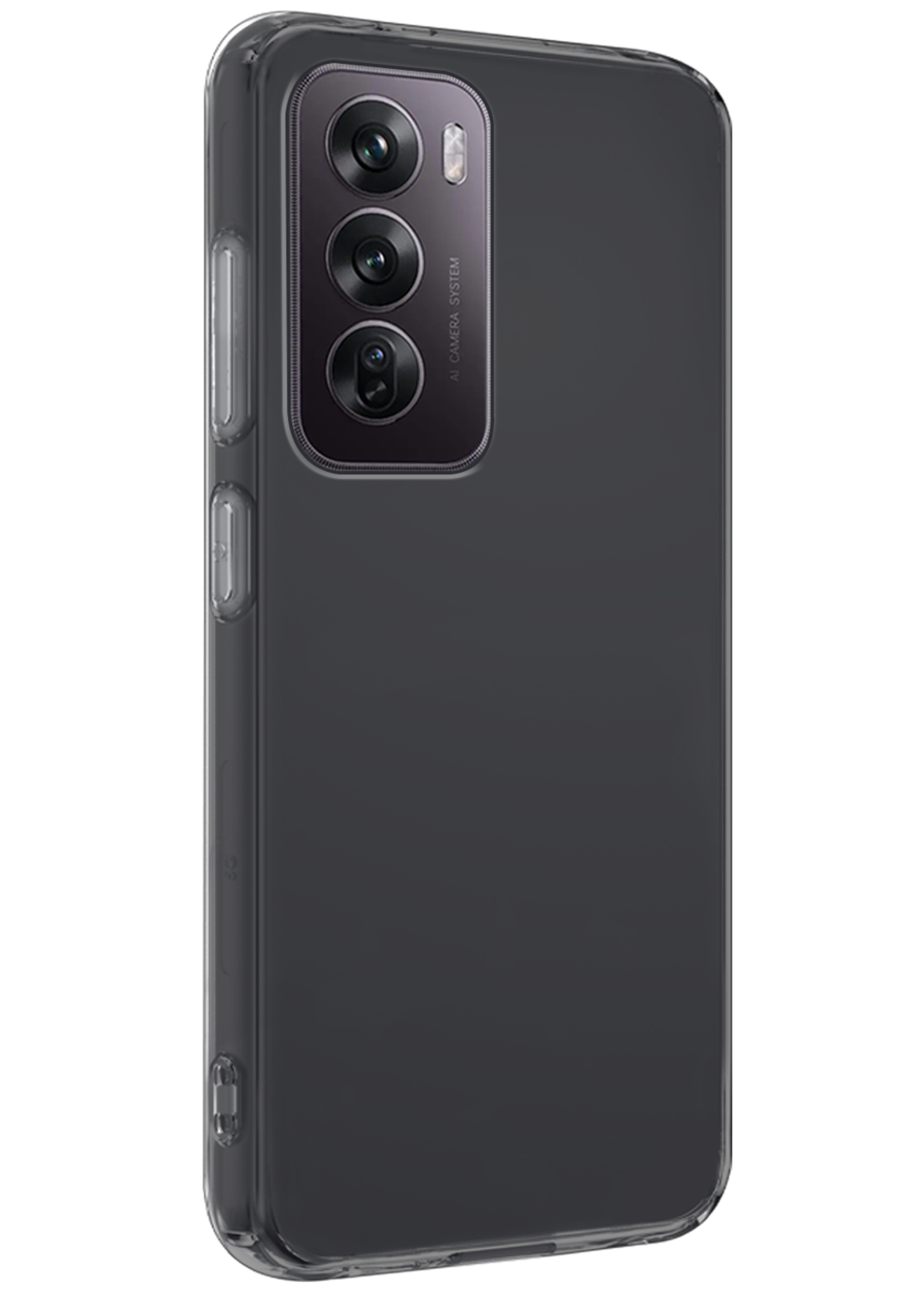 LUQ Hoes Geschikt voor Oppo Reno12 Hoesje Siliconen Back Cover Case - Hoesje Geschikt voor Oppo Reno12 Hoes Cover Hoesje - Transparant - 2 Stuks