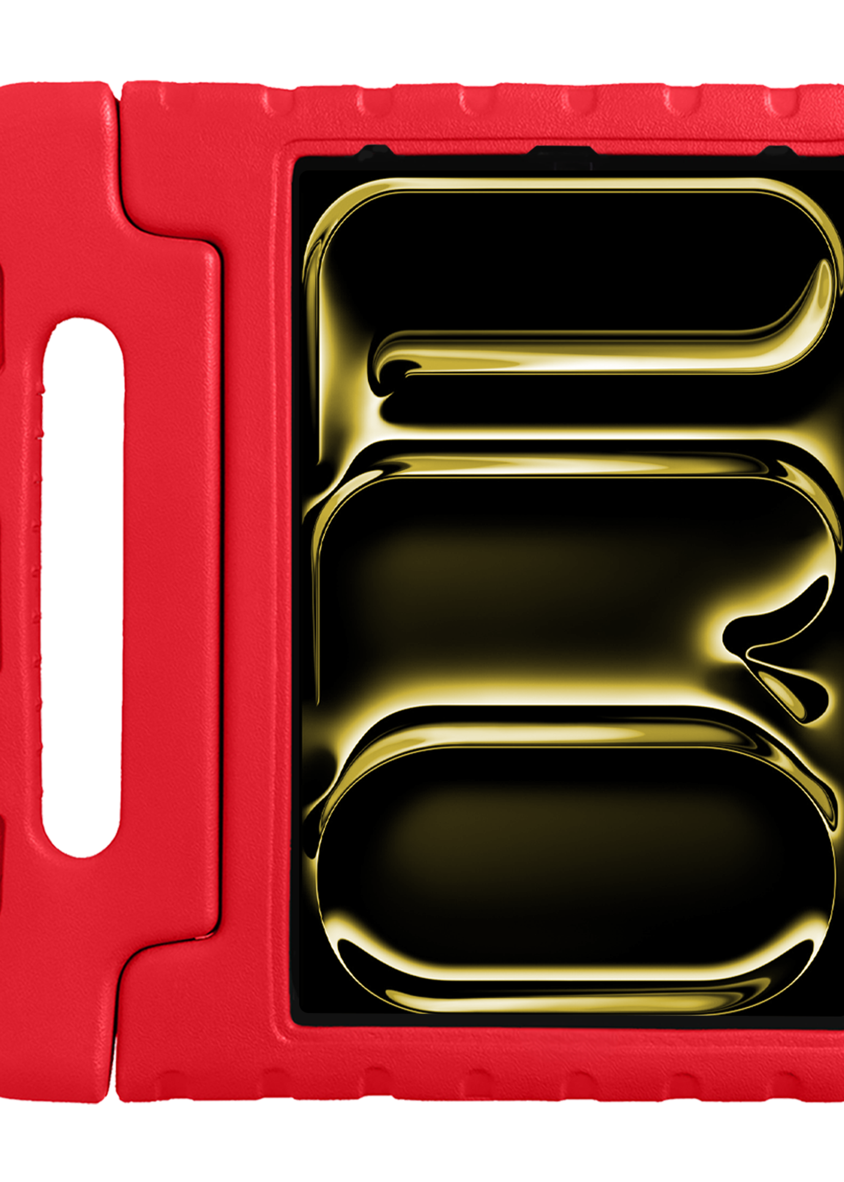 LUQ iPad Pro 13 inch 2024 Hoes Kinder Hoesje Kids Case Cover Kids Proof - iPad Pro 13 inch 2024 Kinder Hoes - Rood