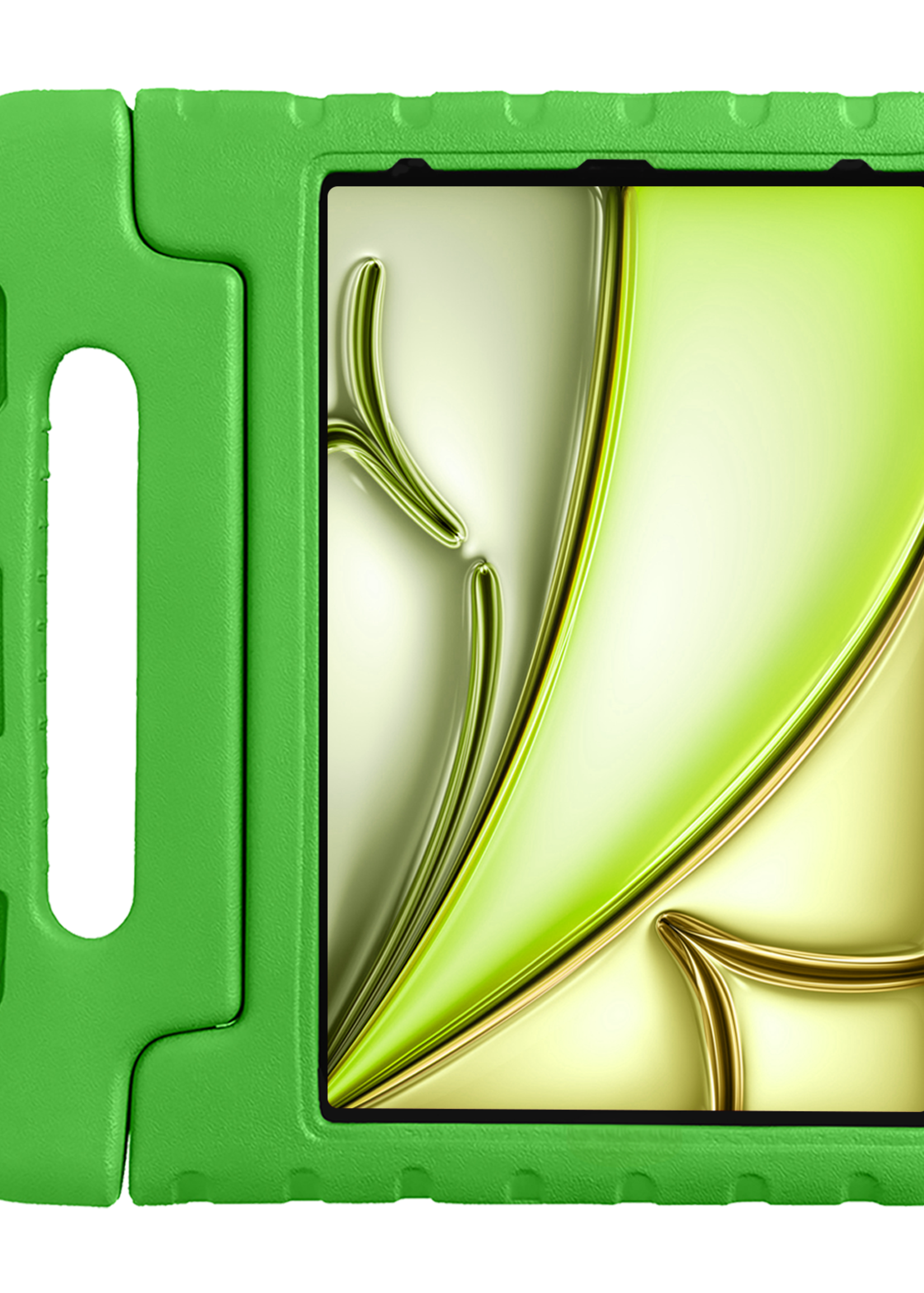 LUQ iPad Air 2024 Hoes Kinder Hoesje Kids Case Cover Kids Proof - iPad Air 6 (13 inch) Kinder Hoes - Groen