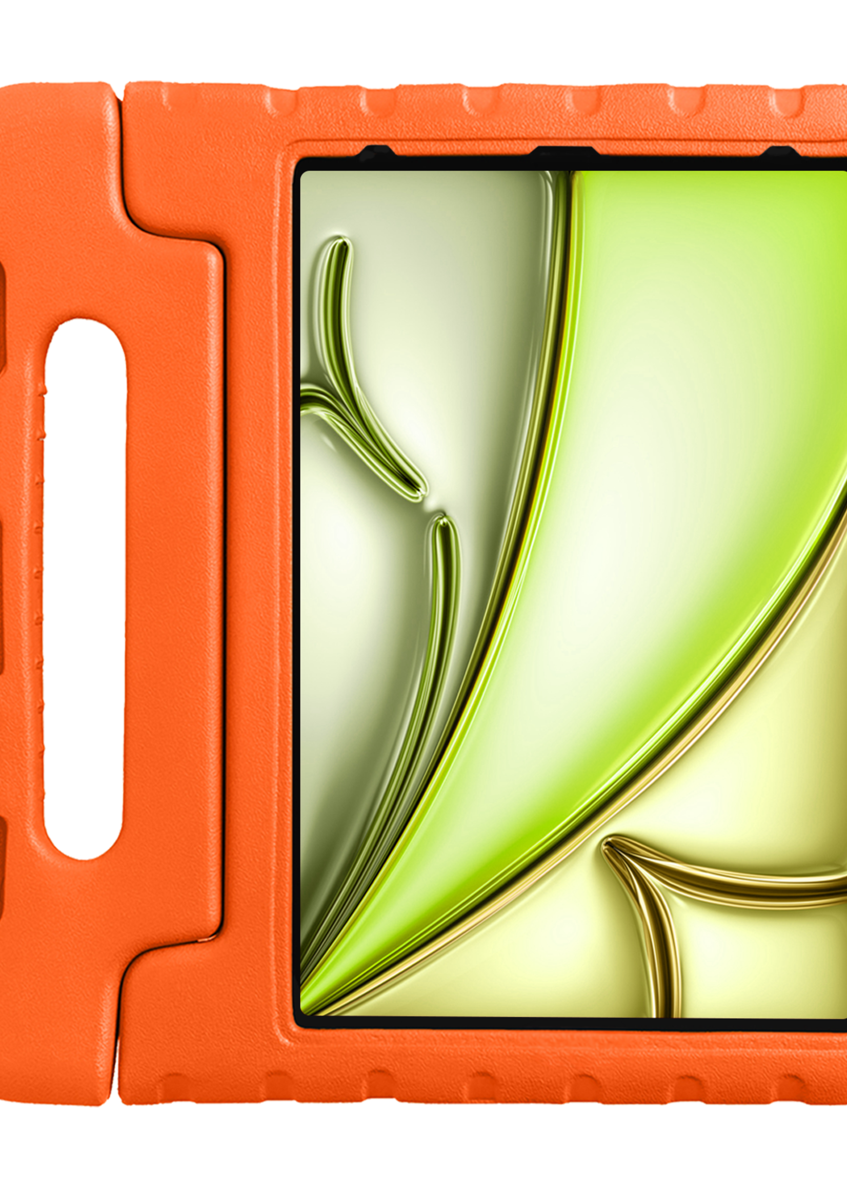 LUQ iPad Air 2024 Hoes Kinder Hoesje Kids Case Cover Kids Proof - iPad Air 6 (13 inch) Kinder Hoes - Oranje