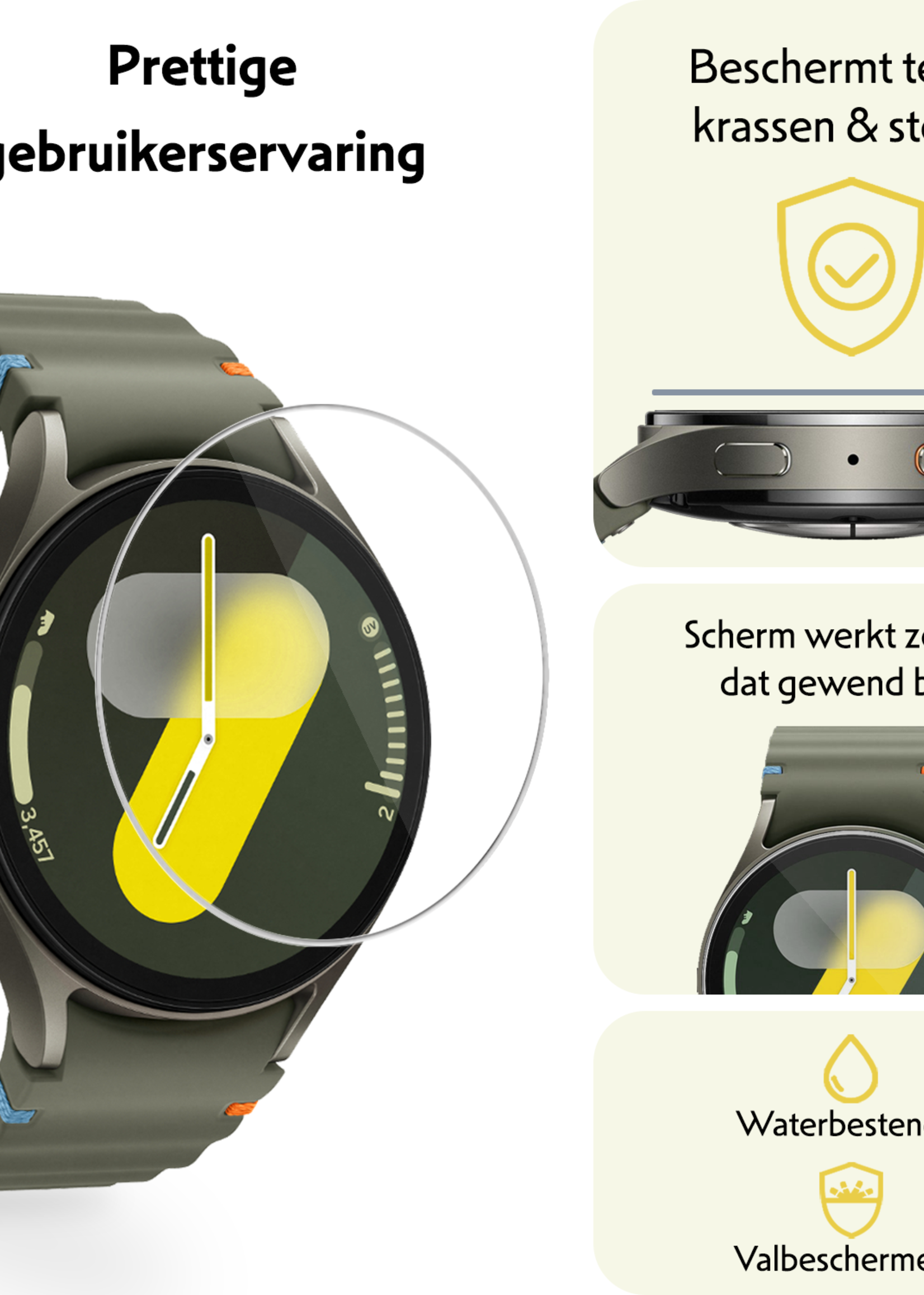 LUQ Screenprotector Geschikt voor Samsung Watch 7 40 mm Screenprotector Glas Gehard Screen Cover - Screen Protector Geschikt voor Samsung Galaxy Watch 7 (40 mm) Screenprotector Tempered Glass - 2 PACK