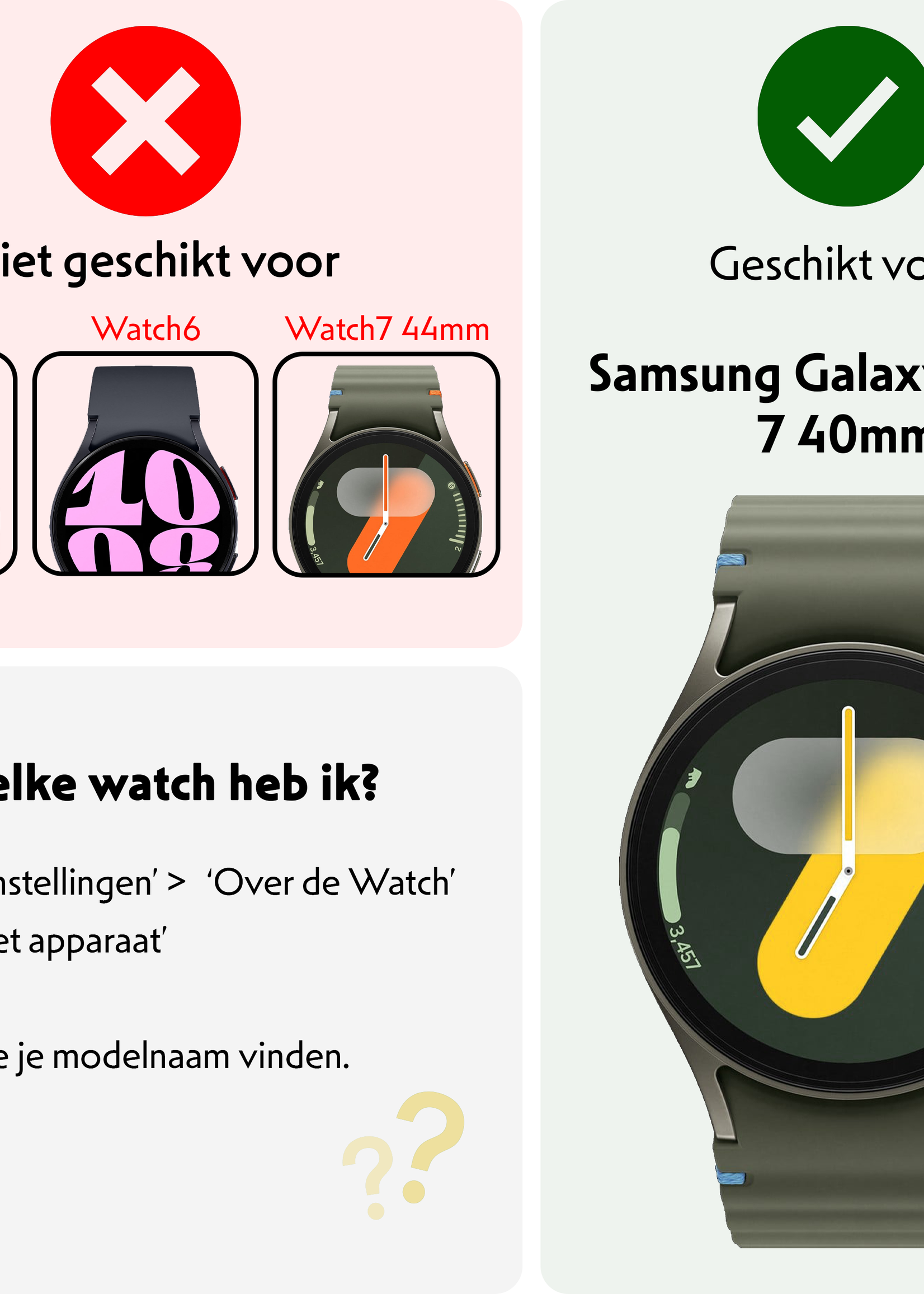 LUQ Screenprotector Geschikt voor Samsung Watch 7 40 mm Screenprotector Glas Gehard Screen Cover - Screen Protector Geschikt voor Samsung Galaxy Watch 7 (40 mm) Screenprotector Tempered Glass - 3 PACK