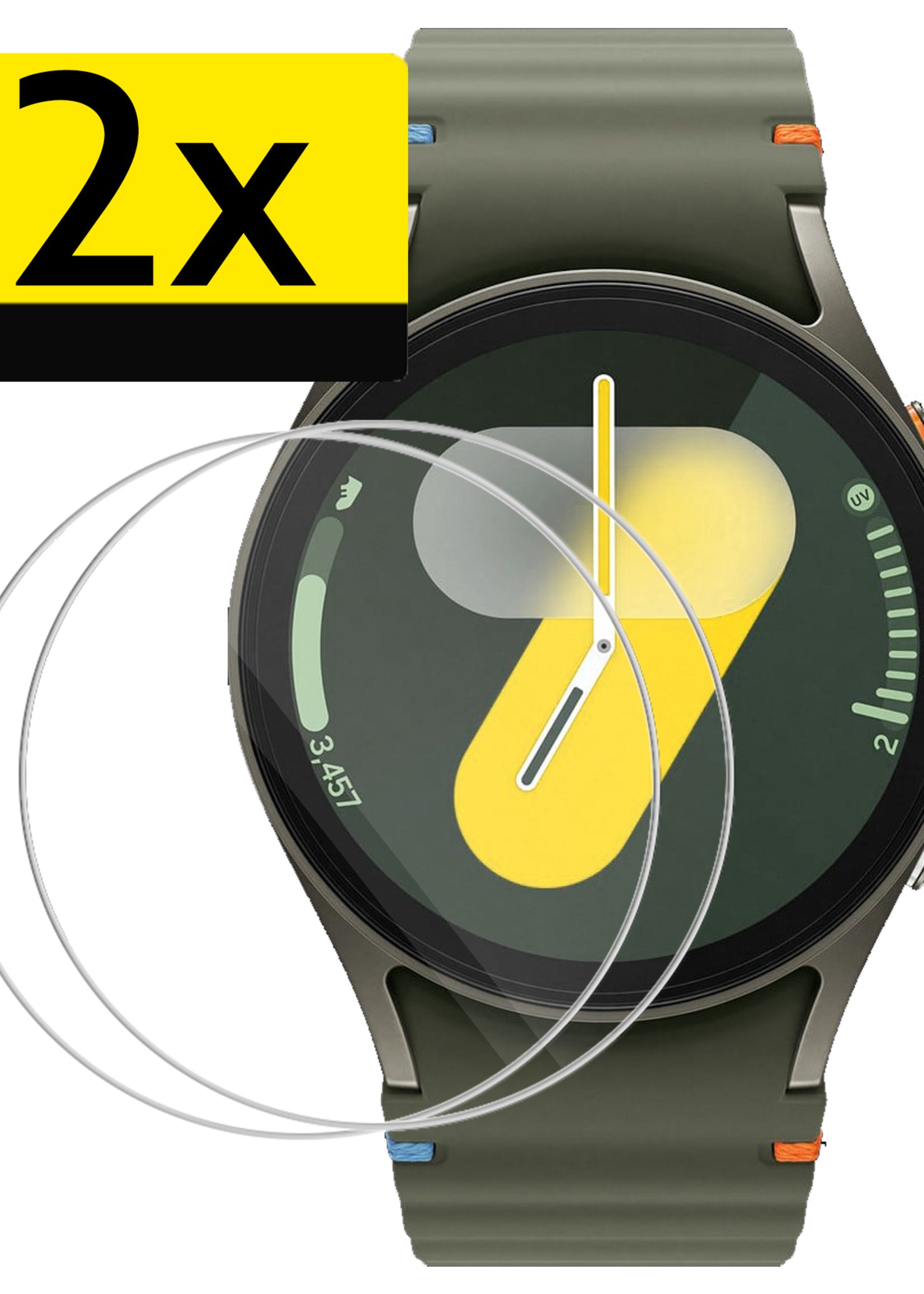 LUQ Screenprotector Geschikt voor Samsung Watch 7 44 mm Screenprotector Glas Gehard Screen Cover - Screen Protector Geschikt voor Samsung Galaxy Watch 7 (44 mm) Screenprotector Tempered Glass - 2 PACK