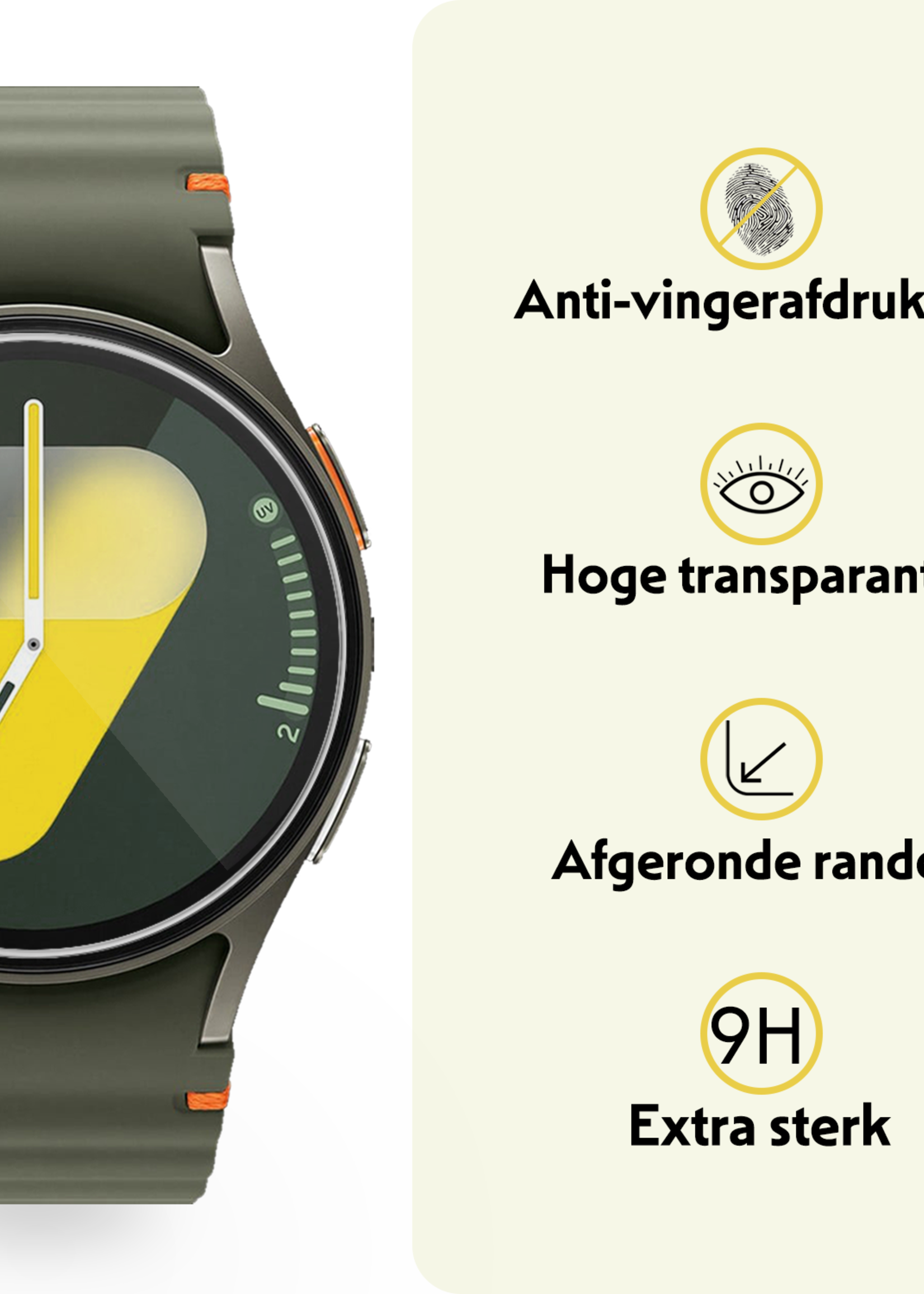 LUQ Screenprotector Geschikt voor Samsung Watch 7 44 mm Screenprotector Glas Gehard Screen Cover - Screen Protector Geschikt voor Samsung Galaxy Watch 7 (44 mm) Screenprotector Tempered Glass - 2 PACK