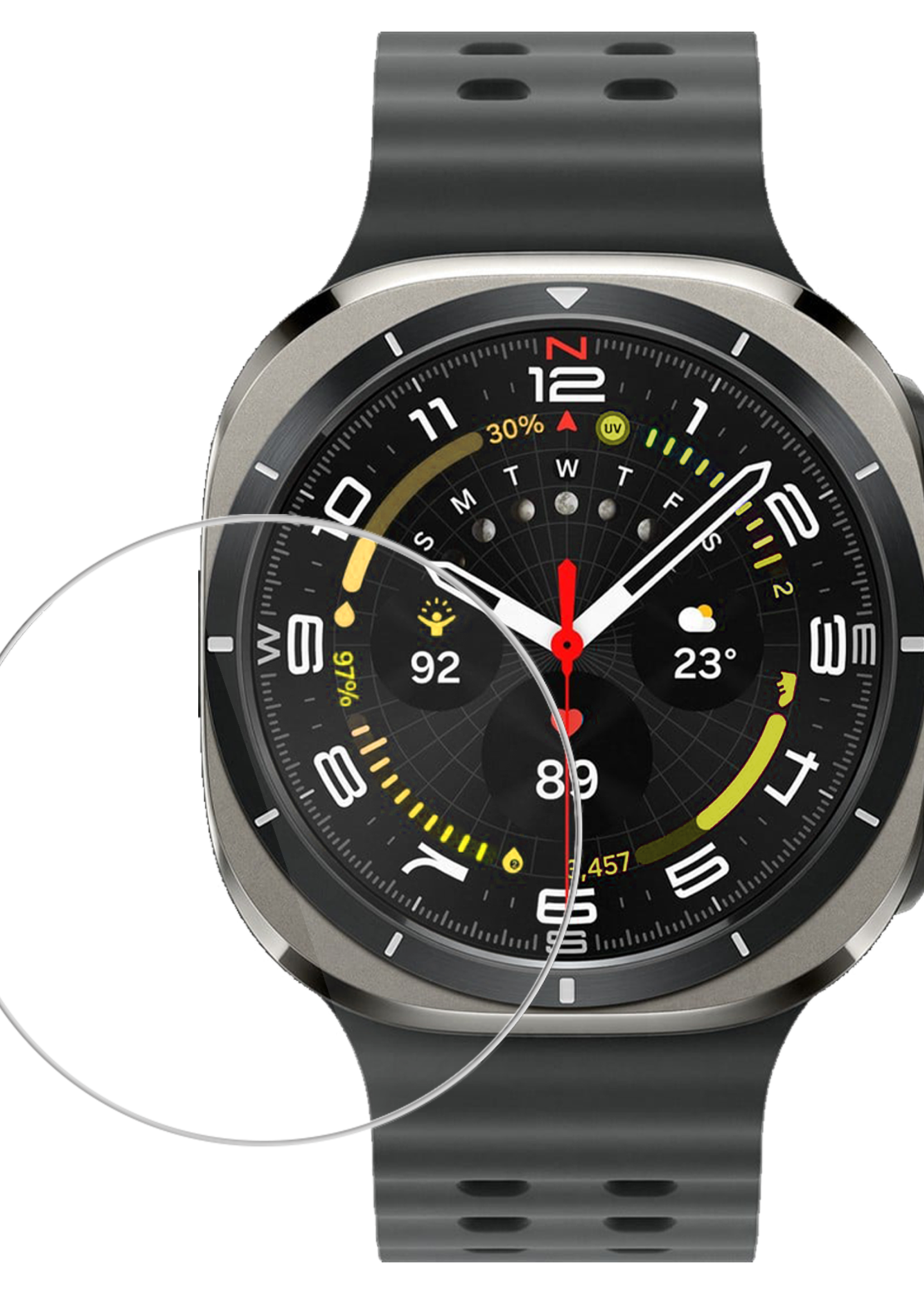 LUQ Screenprotector Geschikt voor Samsung Watch 7 Ultra 47 mm Screenprotector Glas Gehard Screen Cover - Screen Protector Geschikt voor Samsung Galaxy Watch 7 Ultra (47 mm) Screenprotector Tempered Glass