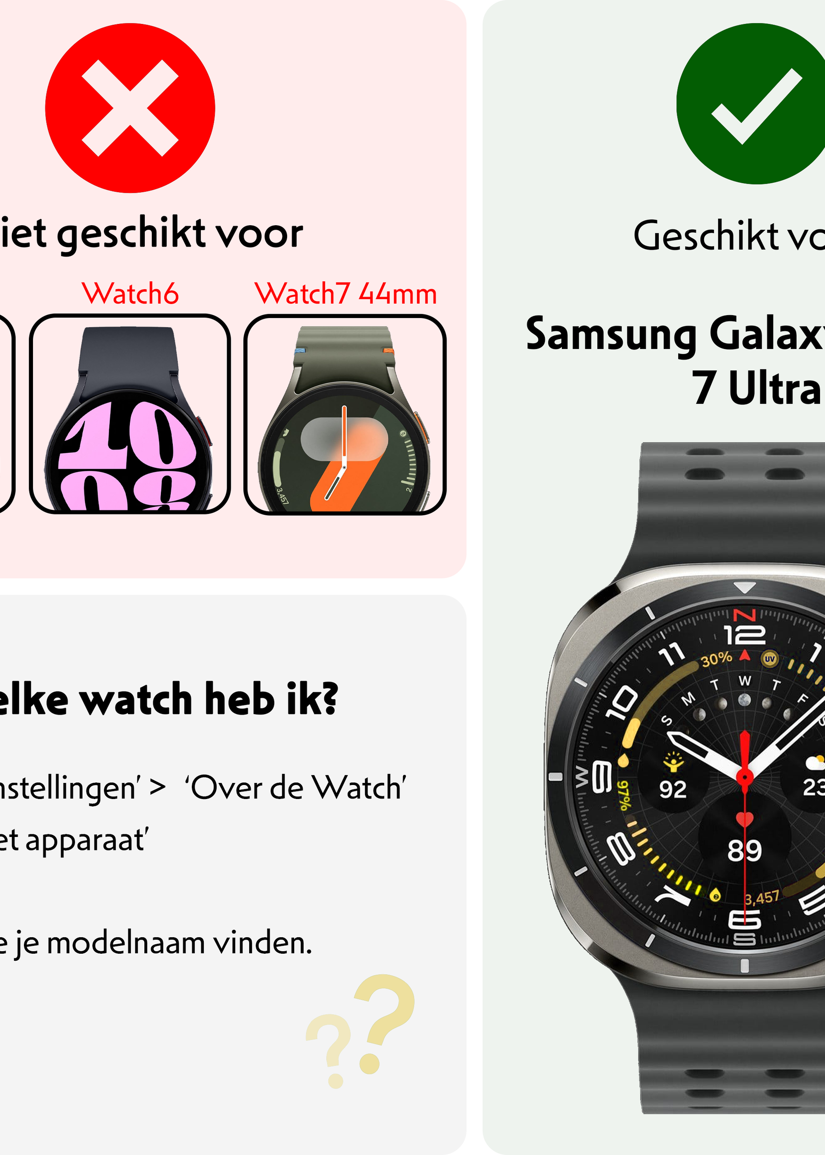 LUQ Screenprotector Geschikt voor Samsung Watch 7 Ultra 47 mm Screenprotector Glas Gehard Screen Cover - Screen Protector Geschikt voor Samsung Galaxy Watch 7 Ultra (47 mm) Screenprotector Tempered Glass - 2 PACK