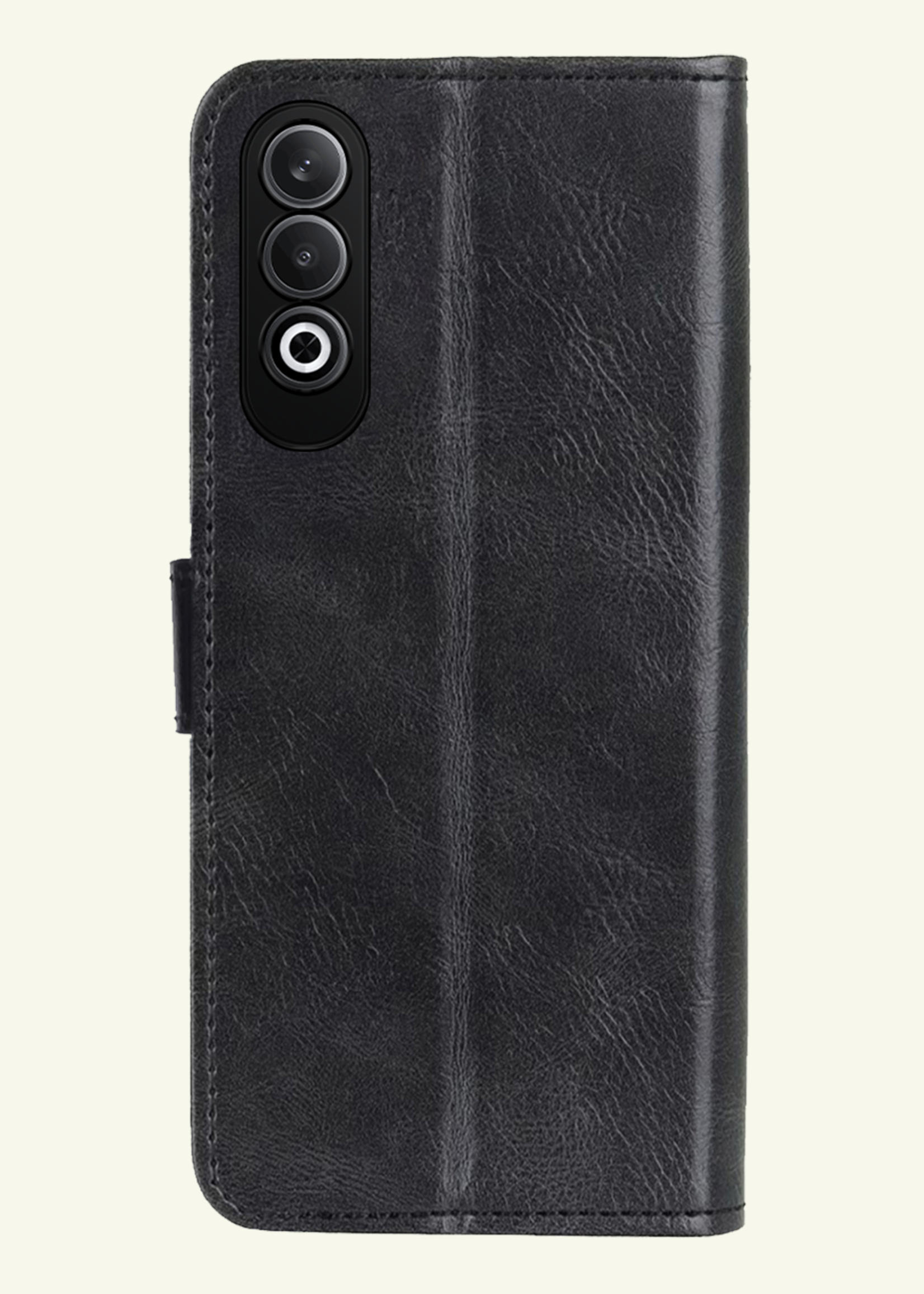 LUQ Hoesje Geschikt voor OnePlus Nord CE4 Hoesje Book Case Hoes Portemonnee Cover Walletcase Met 2x Screenprotector - Hoes Geschikt voor OnePlus Nord CE4 Hoes Bookcase Hoesje - Zwart