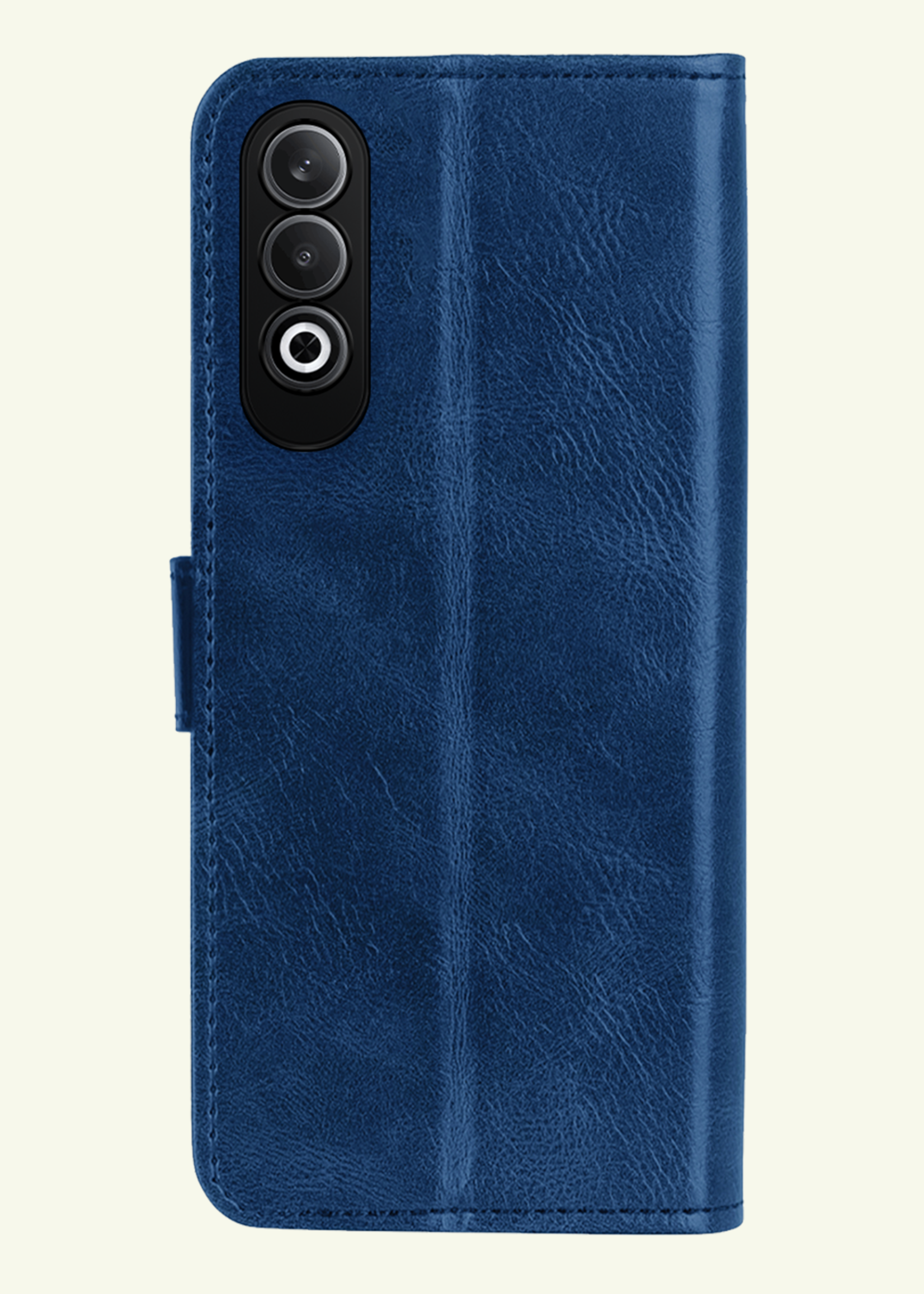 LUQ Hoesje Geschikt voor OnePlus Nord CE4 Hoesje Book Case Hoes Portemonnee Cover Walletcase Met 2x Screenprotector - Hoes Geschikt voor OnePlus Nord CE4 Hoes Bookcase Hoesje - Donkerblauw