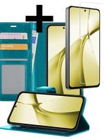 LUQ LUQ OnePlus Nord CE4 Hoesje Bookcase Met Screenprotector - Turquoise