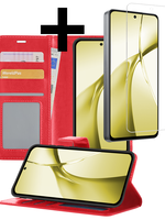 LUQ LUQ OnePlus Nord CE4 Hoesje Bookcase Met Screenprotector - Rood