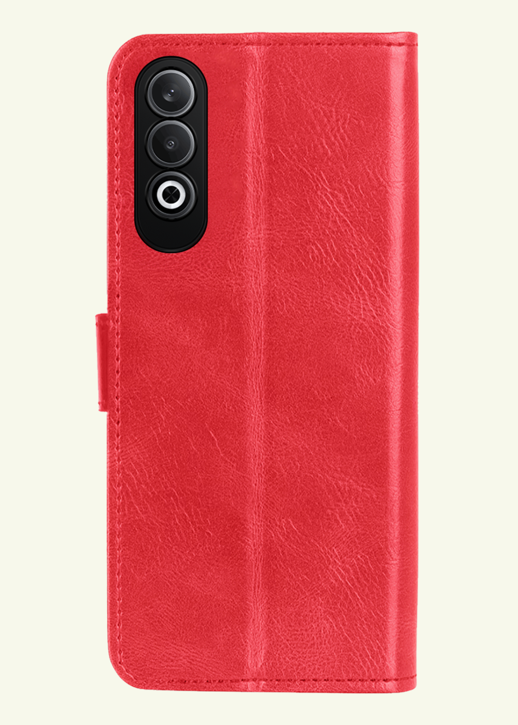 LUQ Hoesje Geschikt voor OnePlus Nord CE4 Hoesje Book Case Hoes Portemonnee Cover Walletcase Met Screenprotector - Hoes Geschikt voor OnePlus Nord CE4 Hoes Bookcase Hoesje - Rood