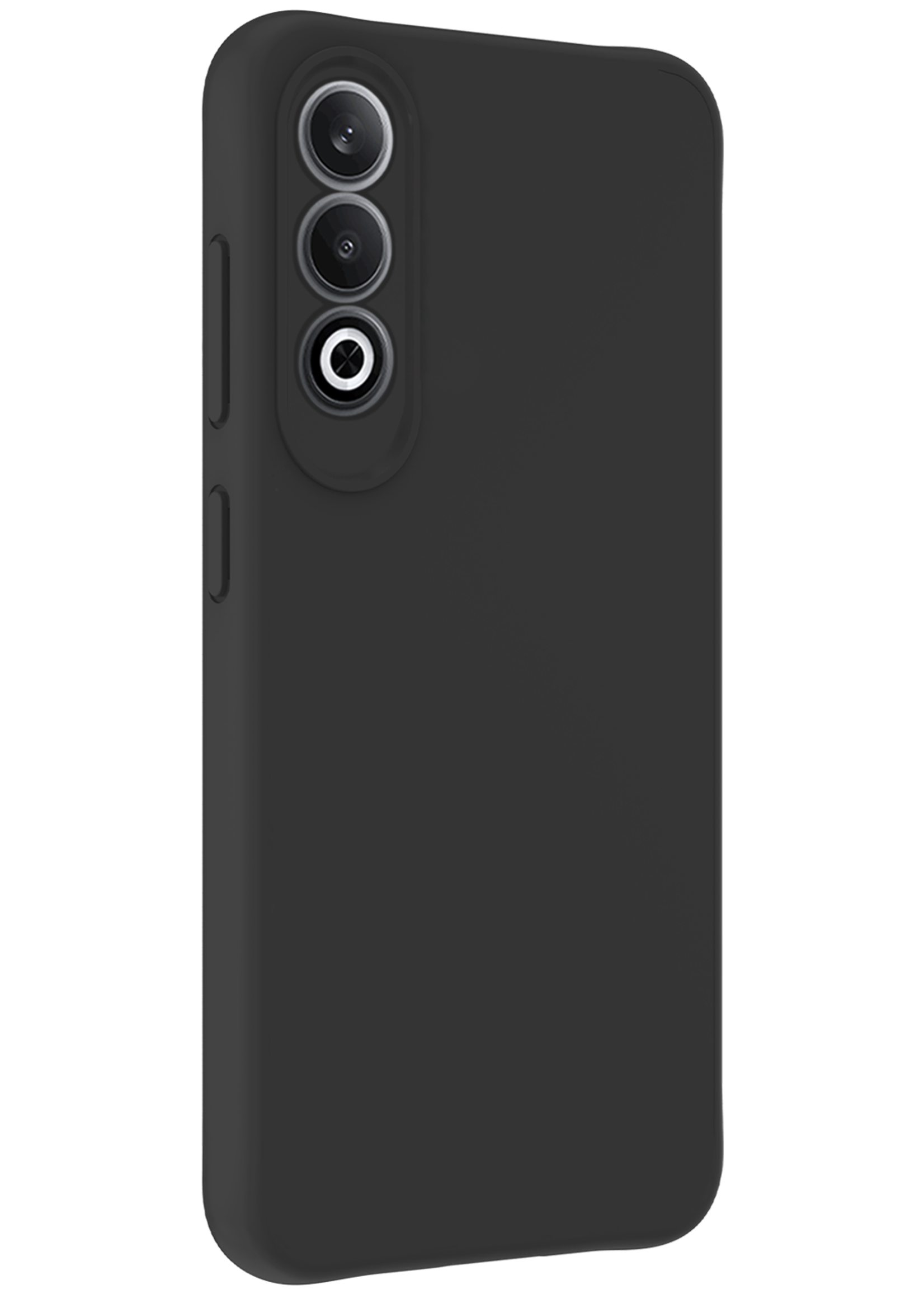 LUQ Hoesje Geschikt voor OnePlus Nord CE4 Hoesje Siliconen Case Hoes Met 2x Screenprotector - Hoes Geschikt voor OnePlus Nord CE4 Hoes Cover Case - Zwart