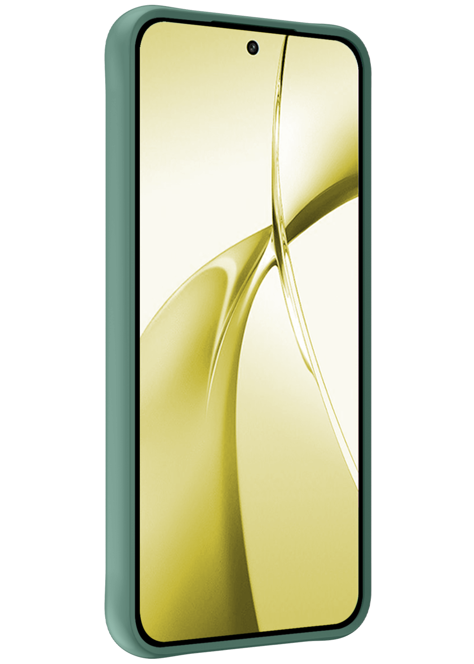 LUQ Hoesje Geschikt voor OnePlus Nord CE4 Hoesje Siliconen Case Hoes Met 2x Screenprotector - Hoes Geschikt voor OnePlus Nord CE4 Hoes Cover Case - Donkergroen