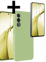 LUQ LUQ OnePlus Nord CE4 Hoesje Siliconen Met Screenprotector - Groen