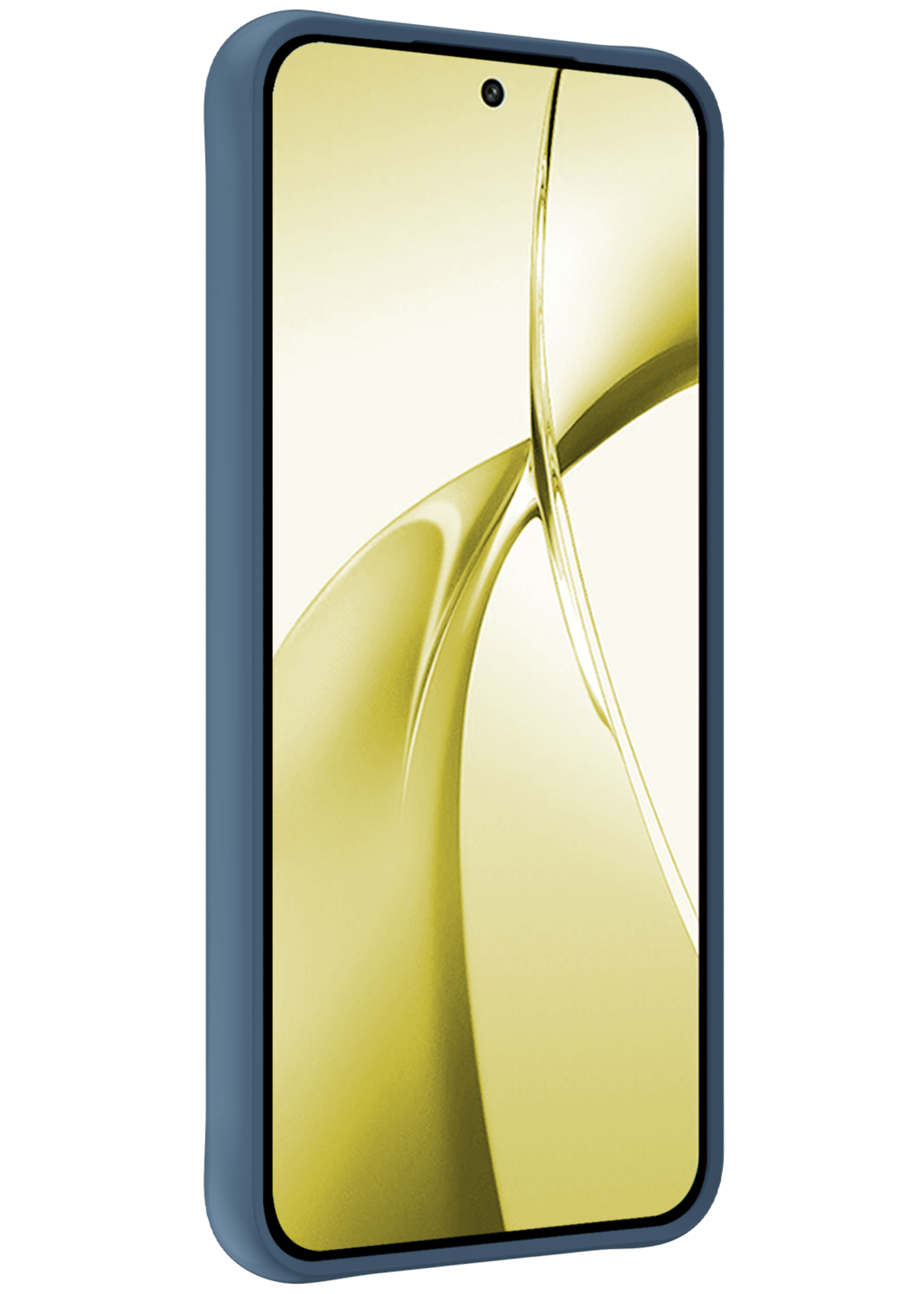 LUQ Hoesje Geschikt voor OnePlus Nord CE4 Hoesje Siliconen Case Hoes Met Screenprotector - Hoes Geschikt voor OnePlus Nord CE4 Hoes Cover Case - Donkerblauw