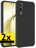 LUQ LUQ OnePlus Nord CE4 Hoesje Siliconen - Zwart - 2 PACK